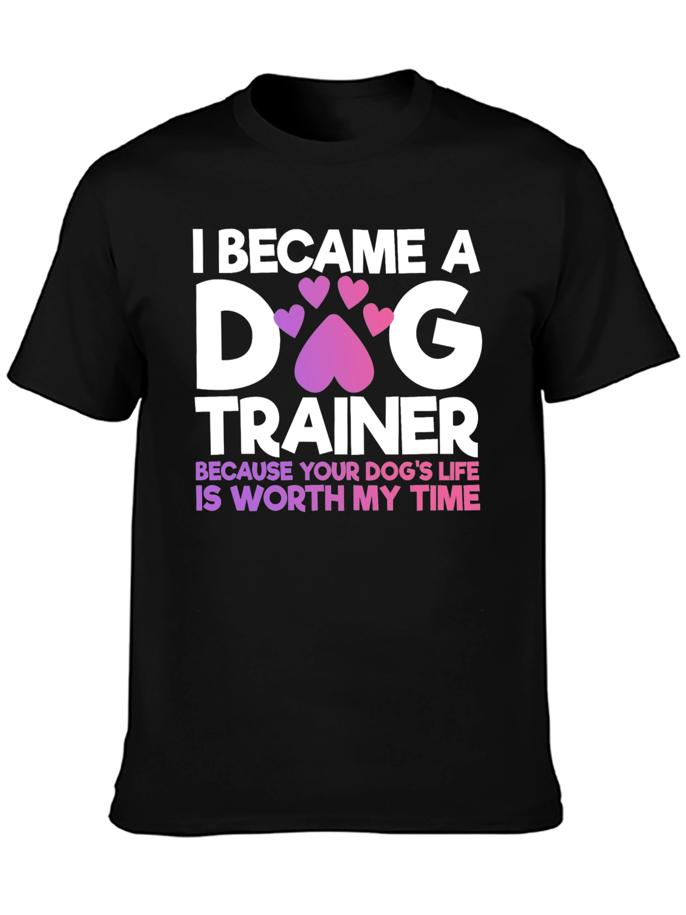 Dog Trainer Tee - Heart Paw Print
