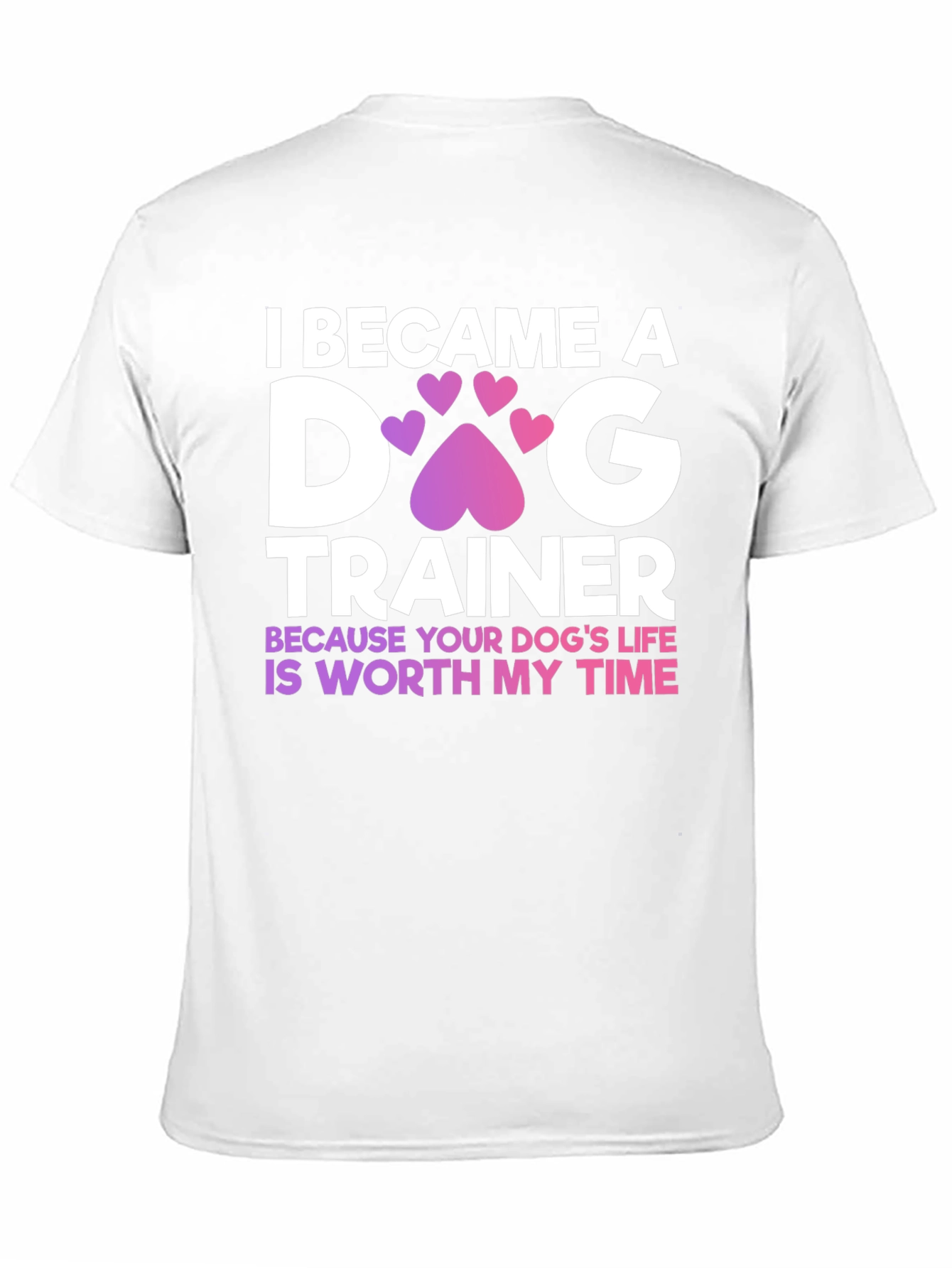 Dog Trainer Tee - Heart Paw Print