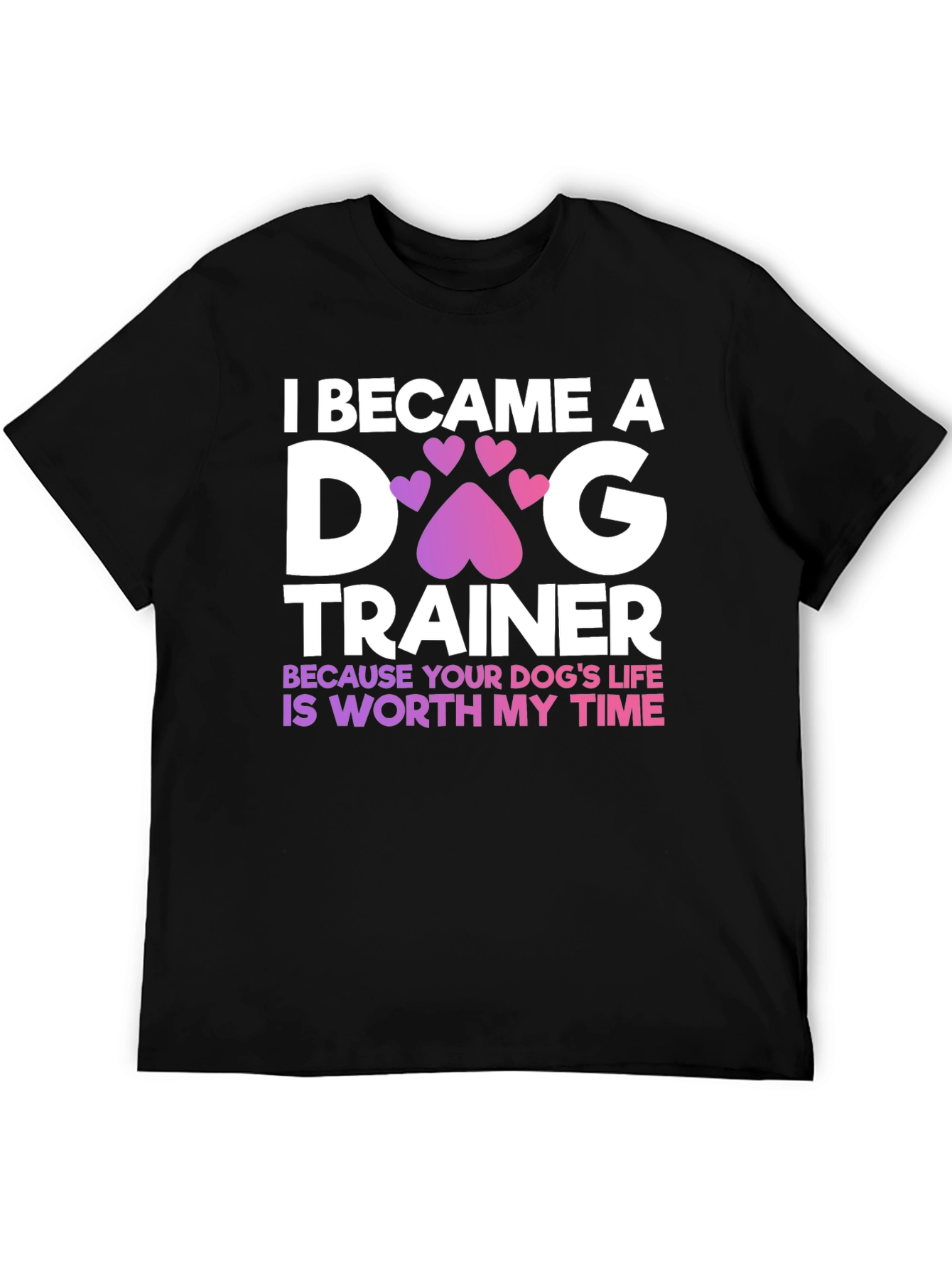 Dog Trainer Tee - Heart Paw Print