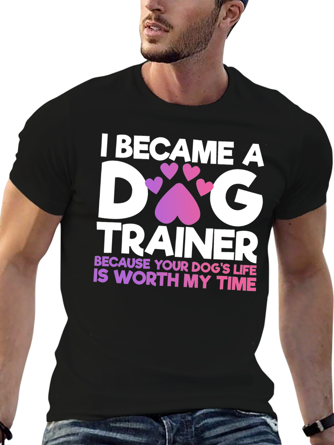Dog Trainer Tee - Heart Paw Print