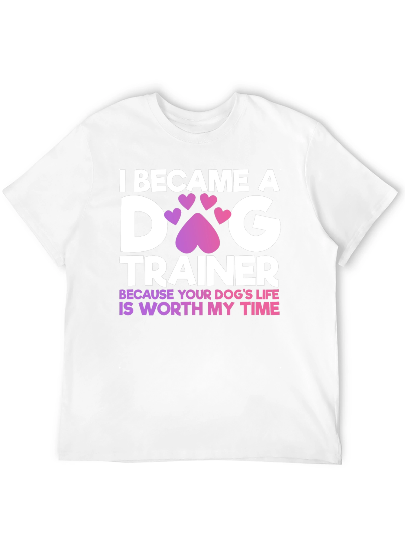Dog Trainer Tee - Heart Paw Print
