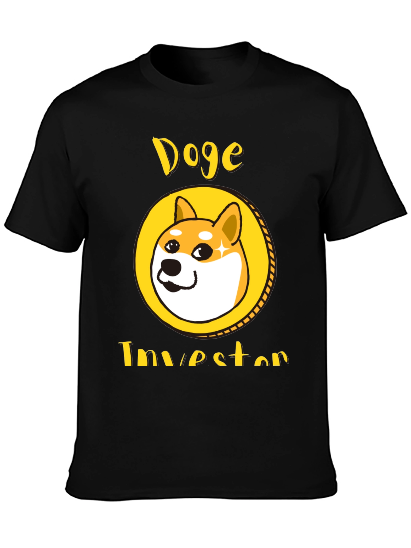 Doge Investor Black T-Shirt - Meme Crypto Tee