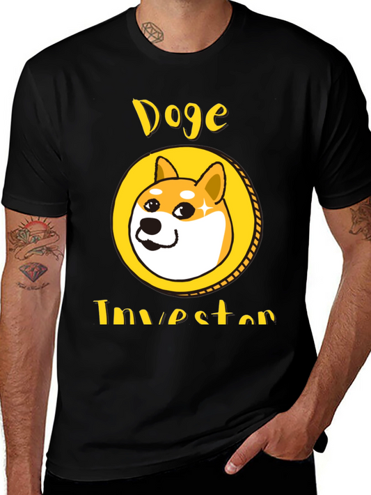 Doge Investor Black T-Shirt - Meme Crypto Tee