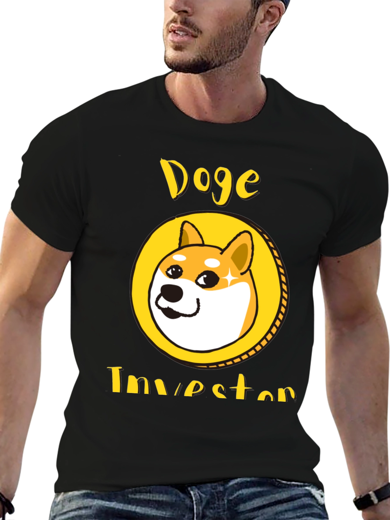 Doge Investor Black T-Shirt - Meme Crypto Tee
