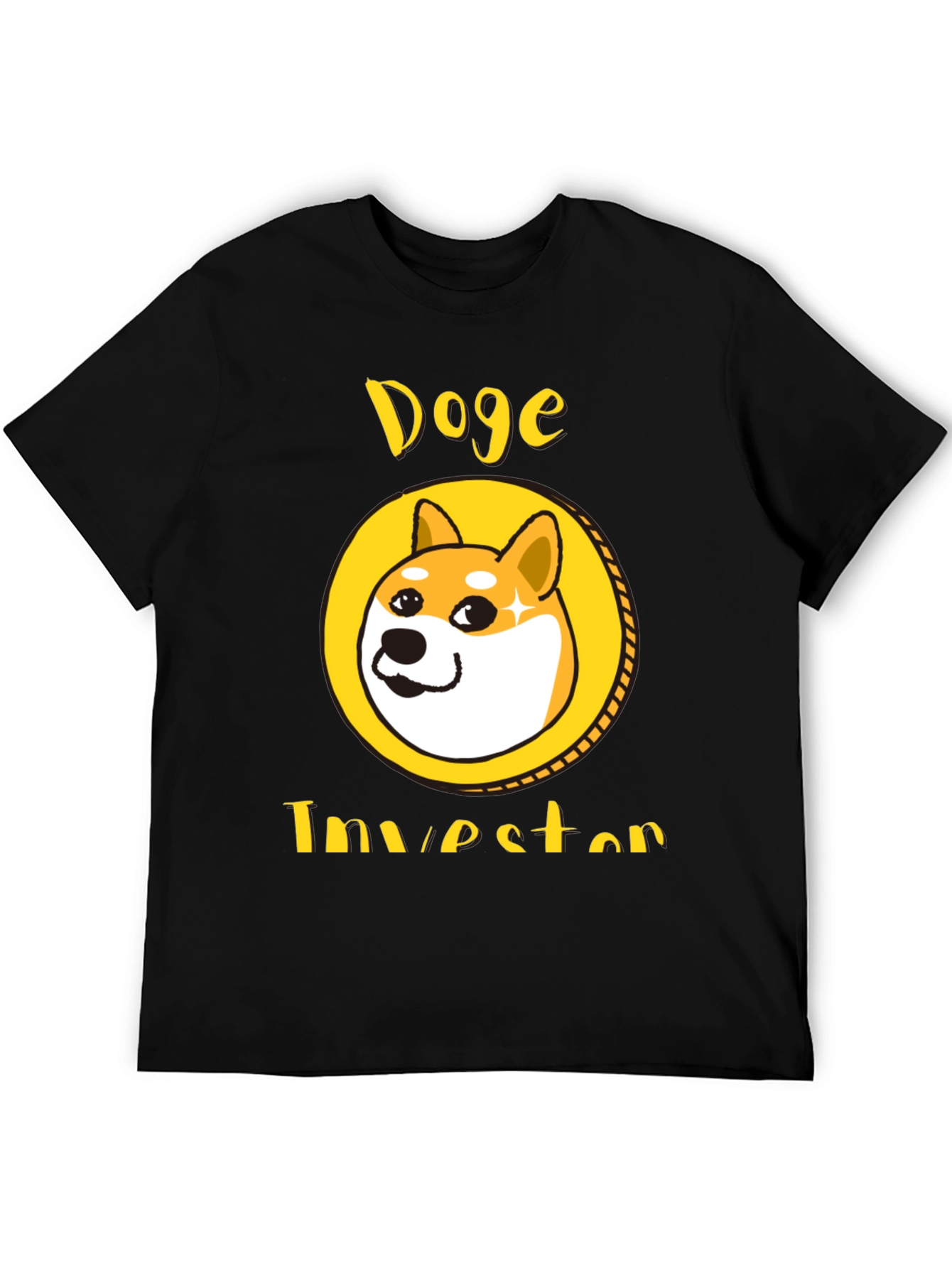 Doge Investor Black T-Shirt - Meme Crypto Tee