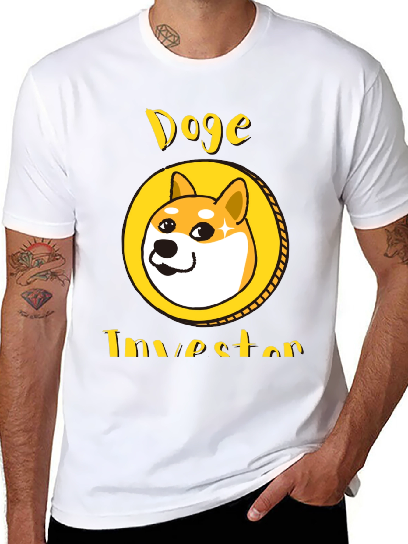 Doge Investor Black T-Shirt - Meme Crypto Tee