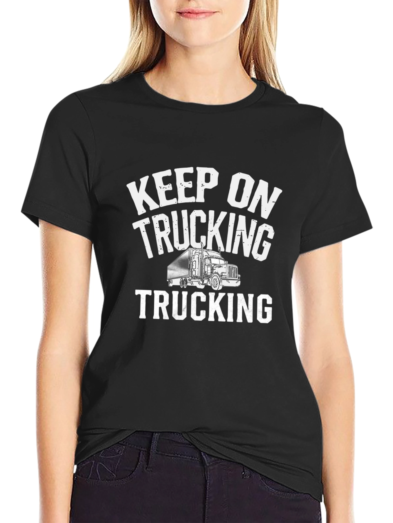 Keep On Trucking Graphic Tee - Black