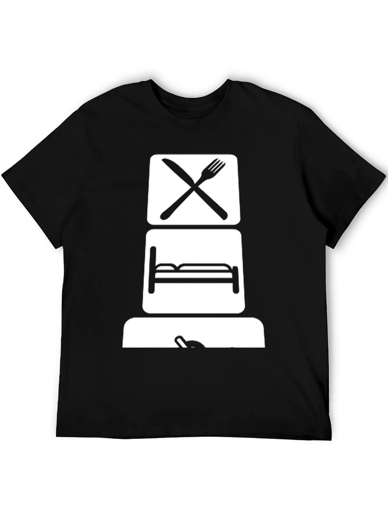 Eat Sleep Game T-Shirt - Black Graphic Tee