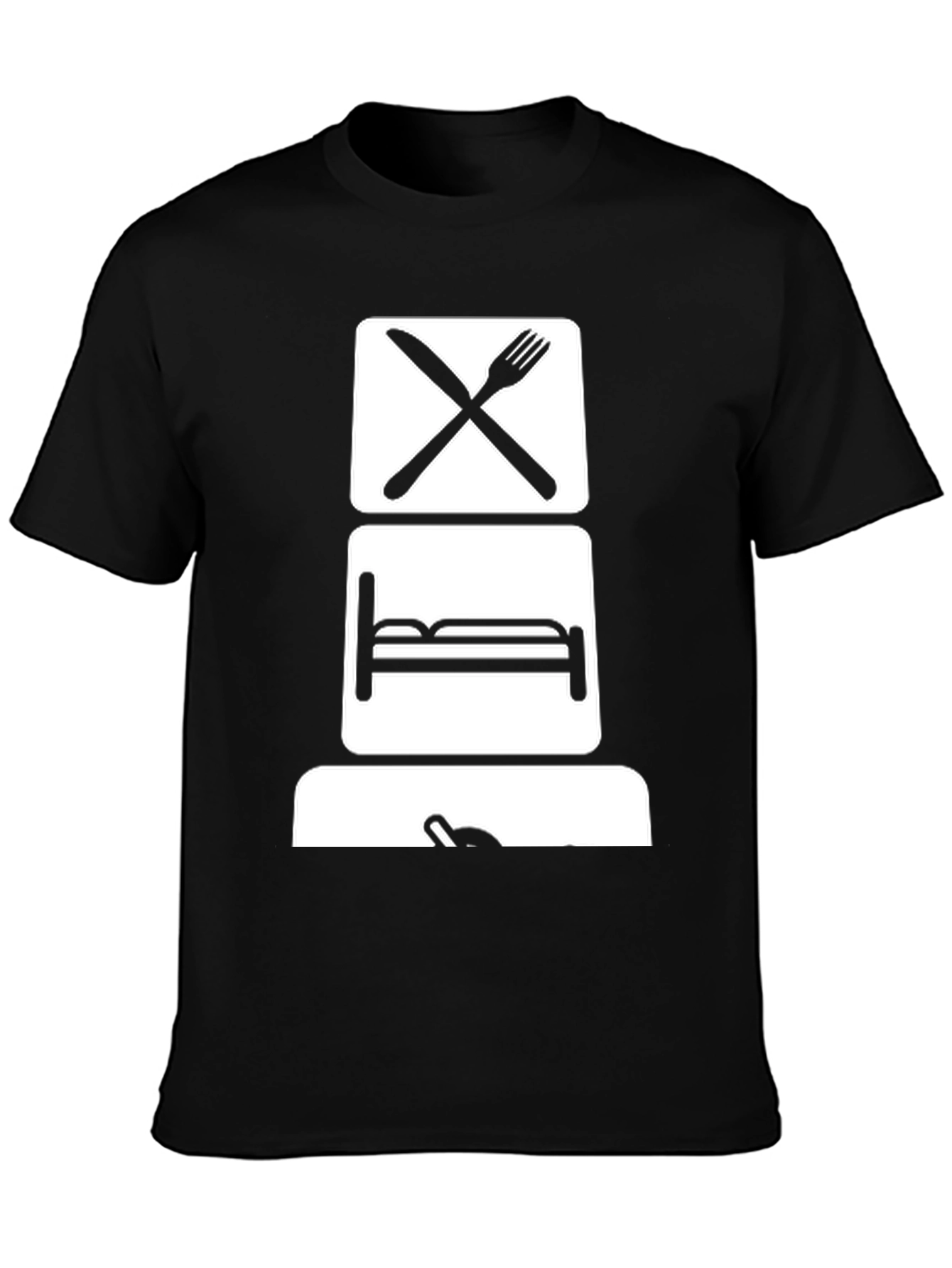 Eat Sleep Game T-Shirt - Black Graphic Tee