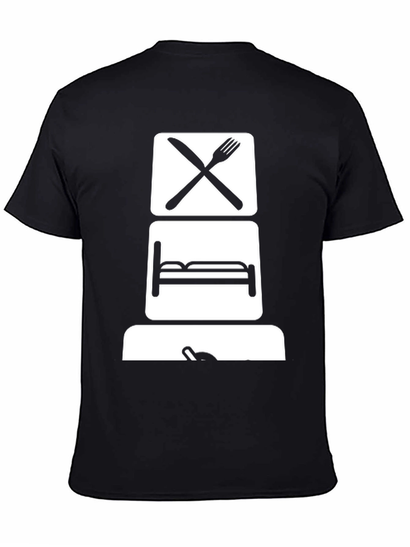 Eat Sleep Game T-Shirt - Black Graphic Tee