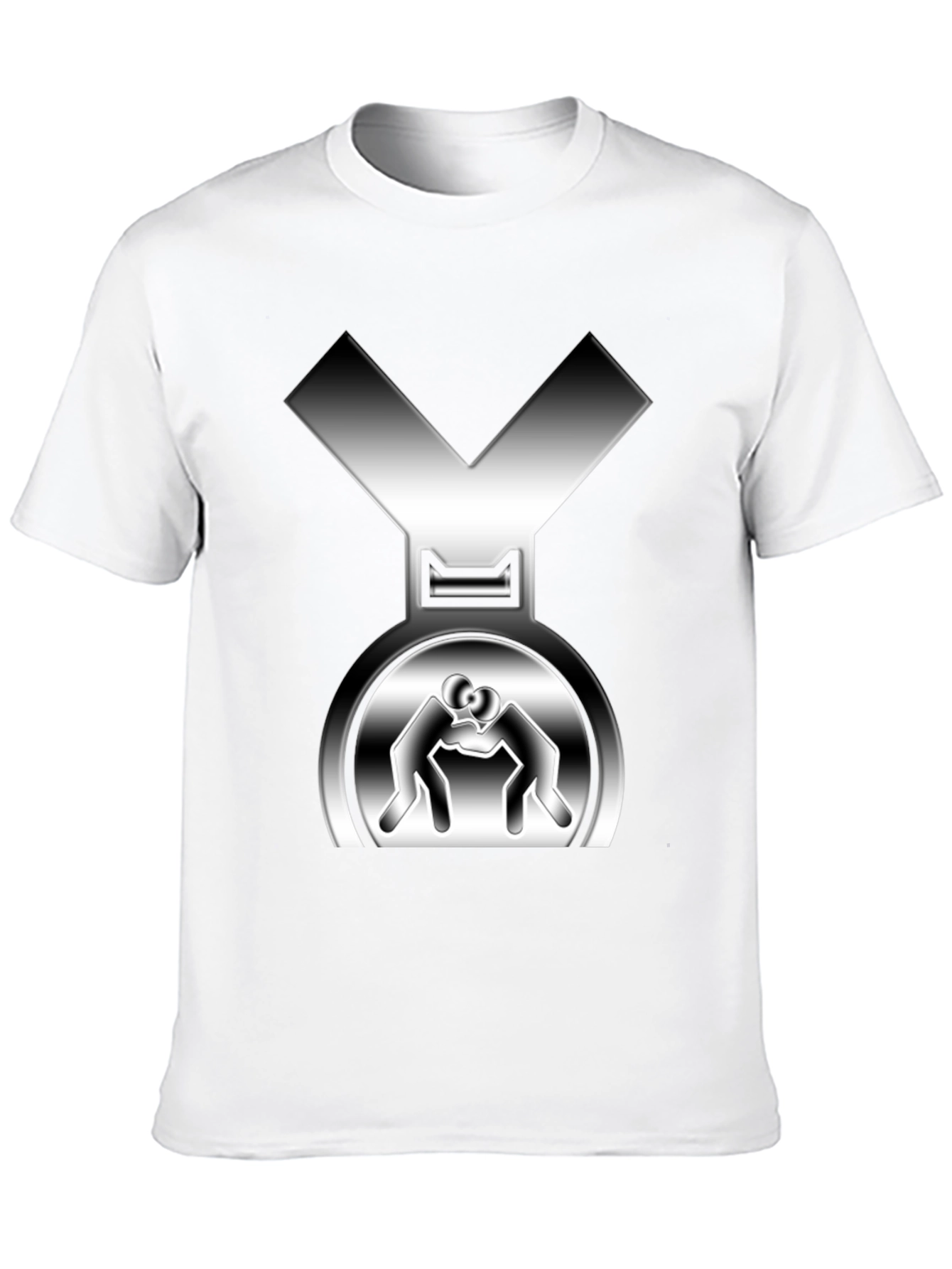 Wrestling Medal Graphic Tee - Mens Black T-Shirt