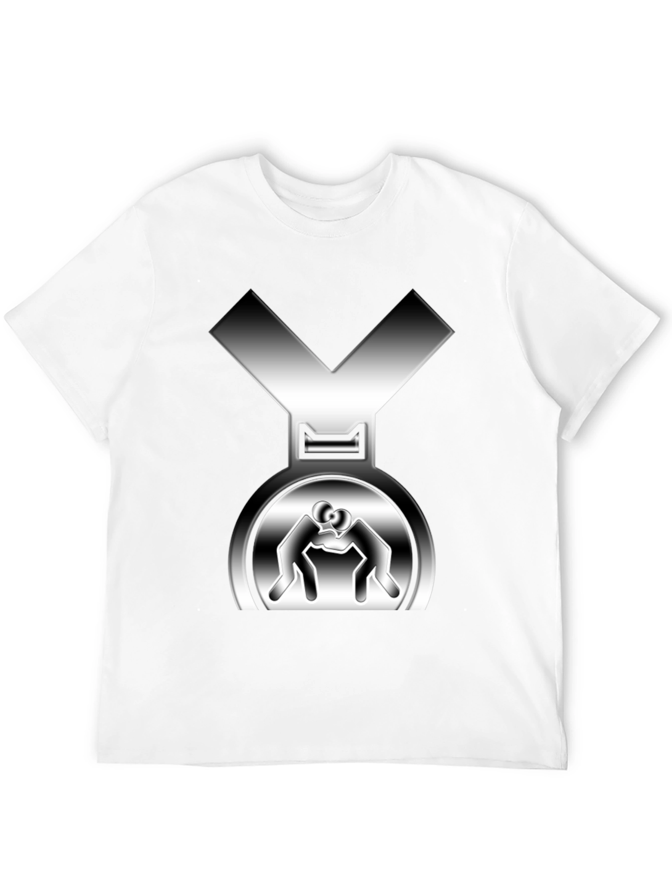 Wrestling Medal Graphic Tee - Mens Black T-Shirt