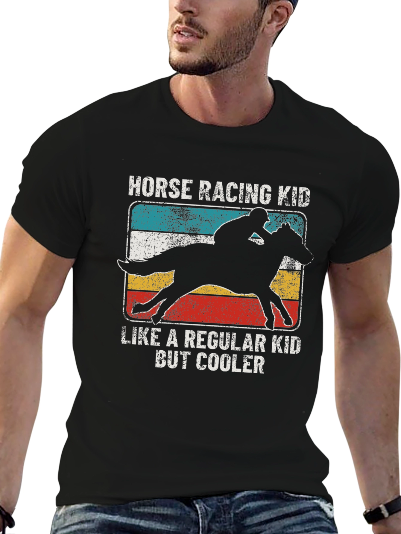 Horse Racing Kid T-Shirt - Cool Equestrian Tee