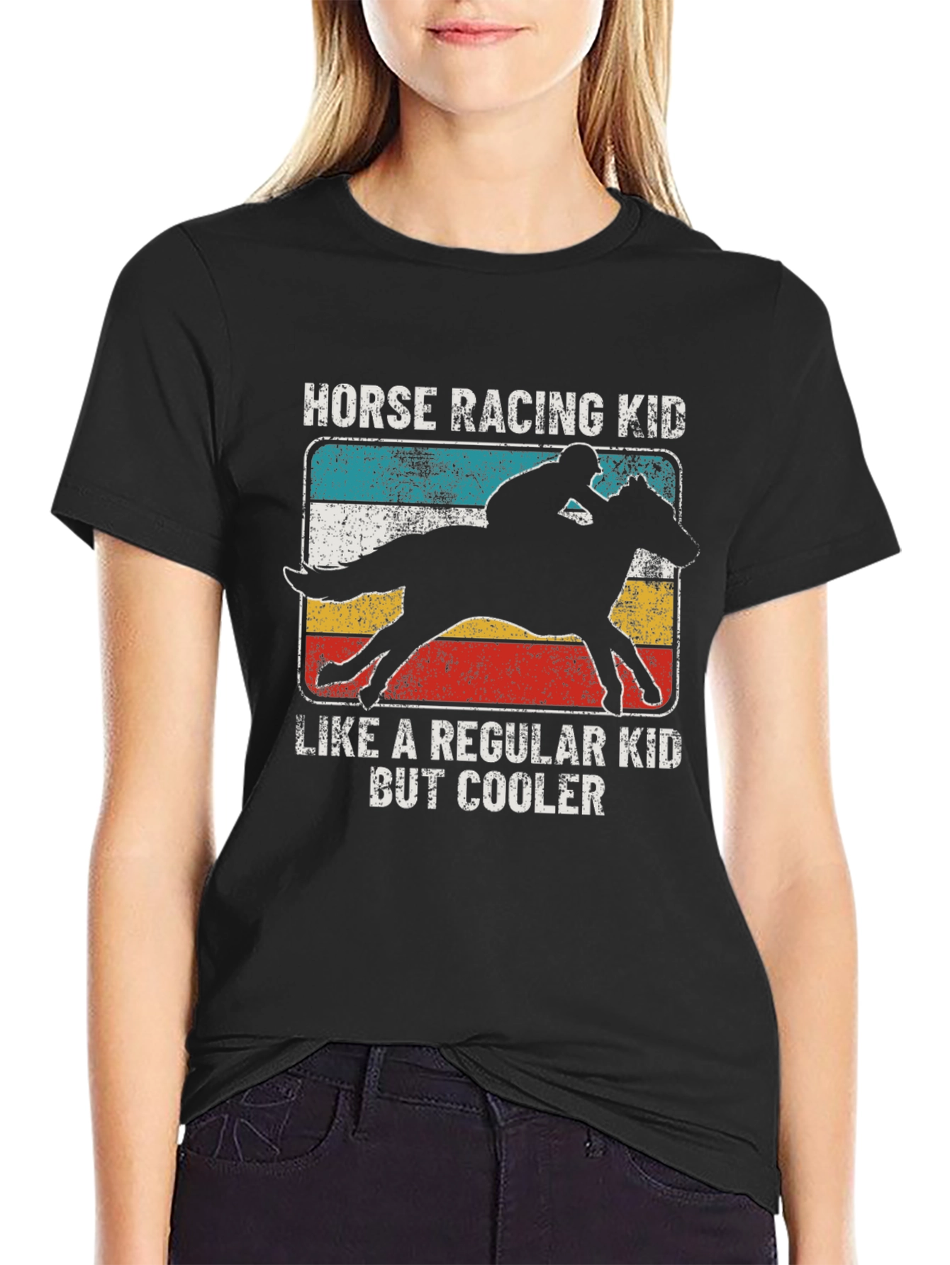 Horse Racing Kid T-Shirt - Cool Equestrian Tee