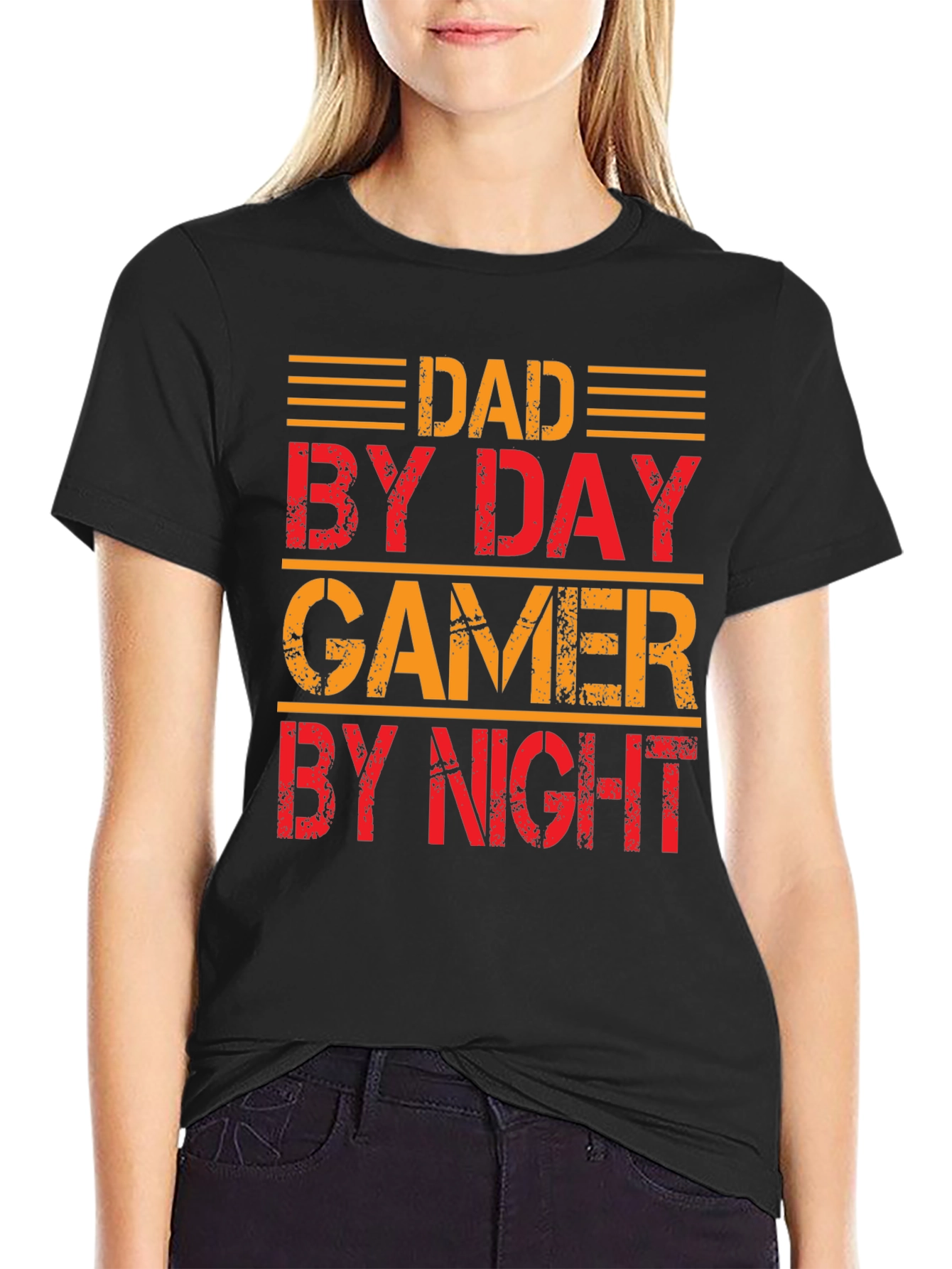Dad By Day Gamer By Night Graphic T-Shirt