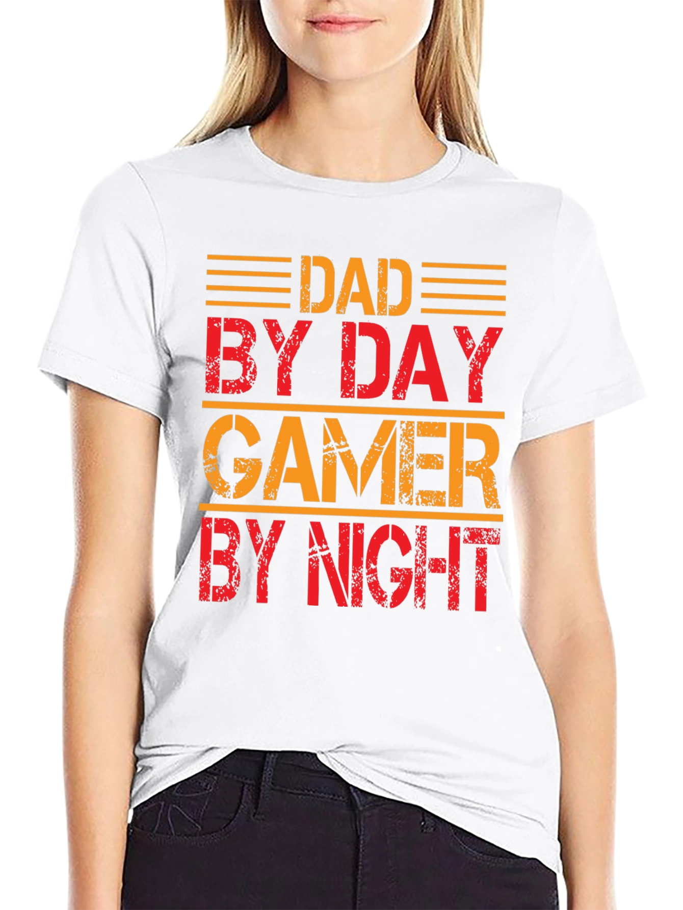 Dad By Day Gamer By Night Graphic T-Shirt