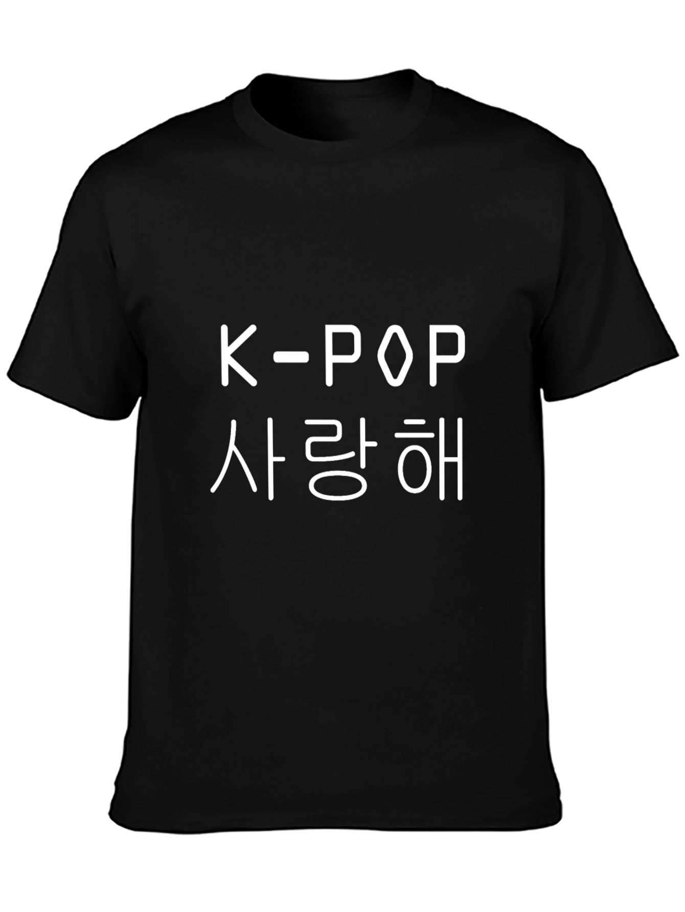 K-Pop Saranghae Black T-Shirt
