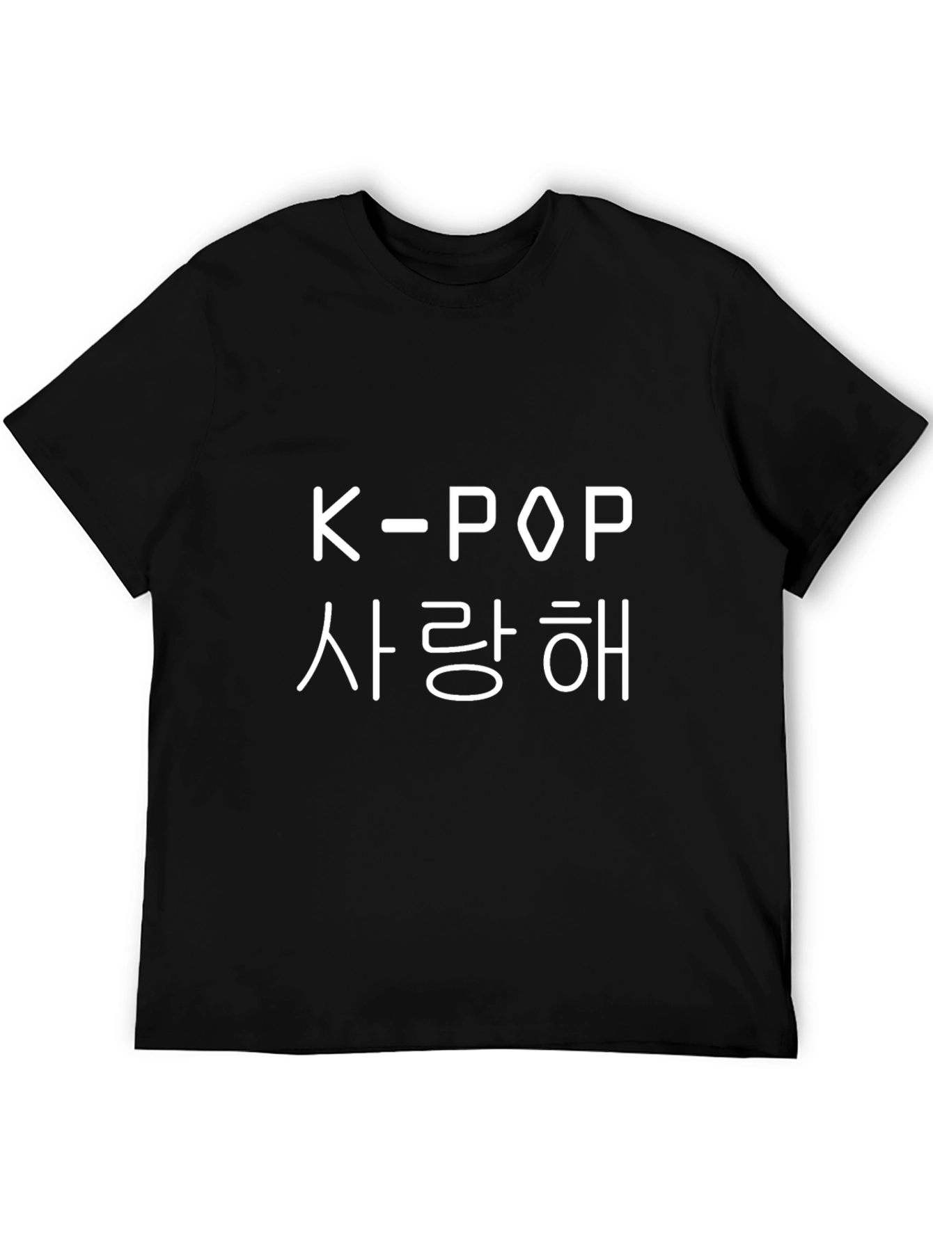 K-Pop Saranghae Black T-Shirt