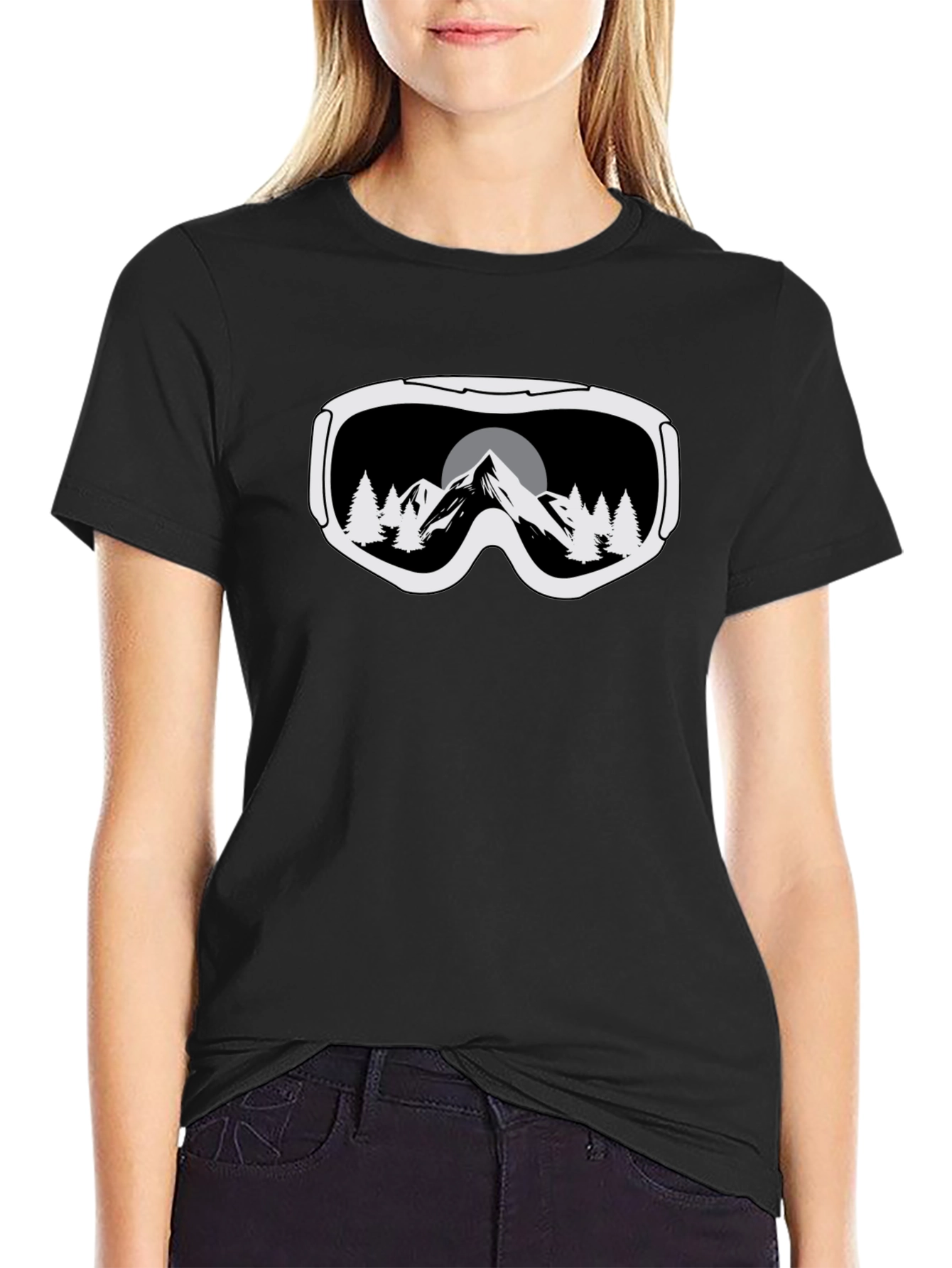 Mountain Goggles Graphic Tee - Black