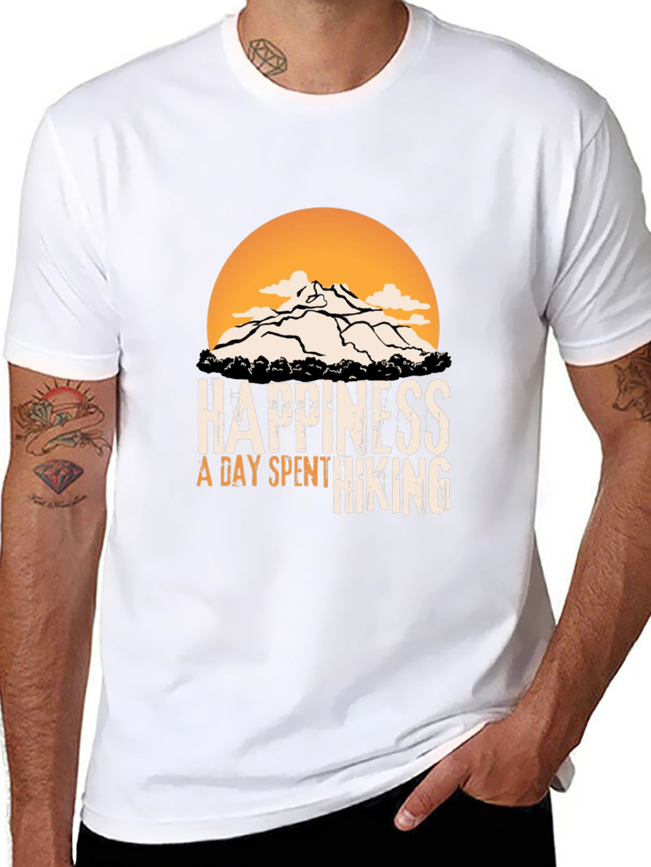 Hiking Adventure T-Shirt - Happiness Is Hiking Design