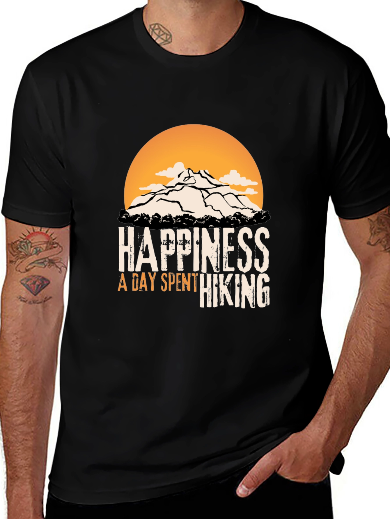 Hiking Adventure T-Shirt - Happiness Is Hiking Design