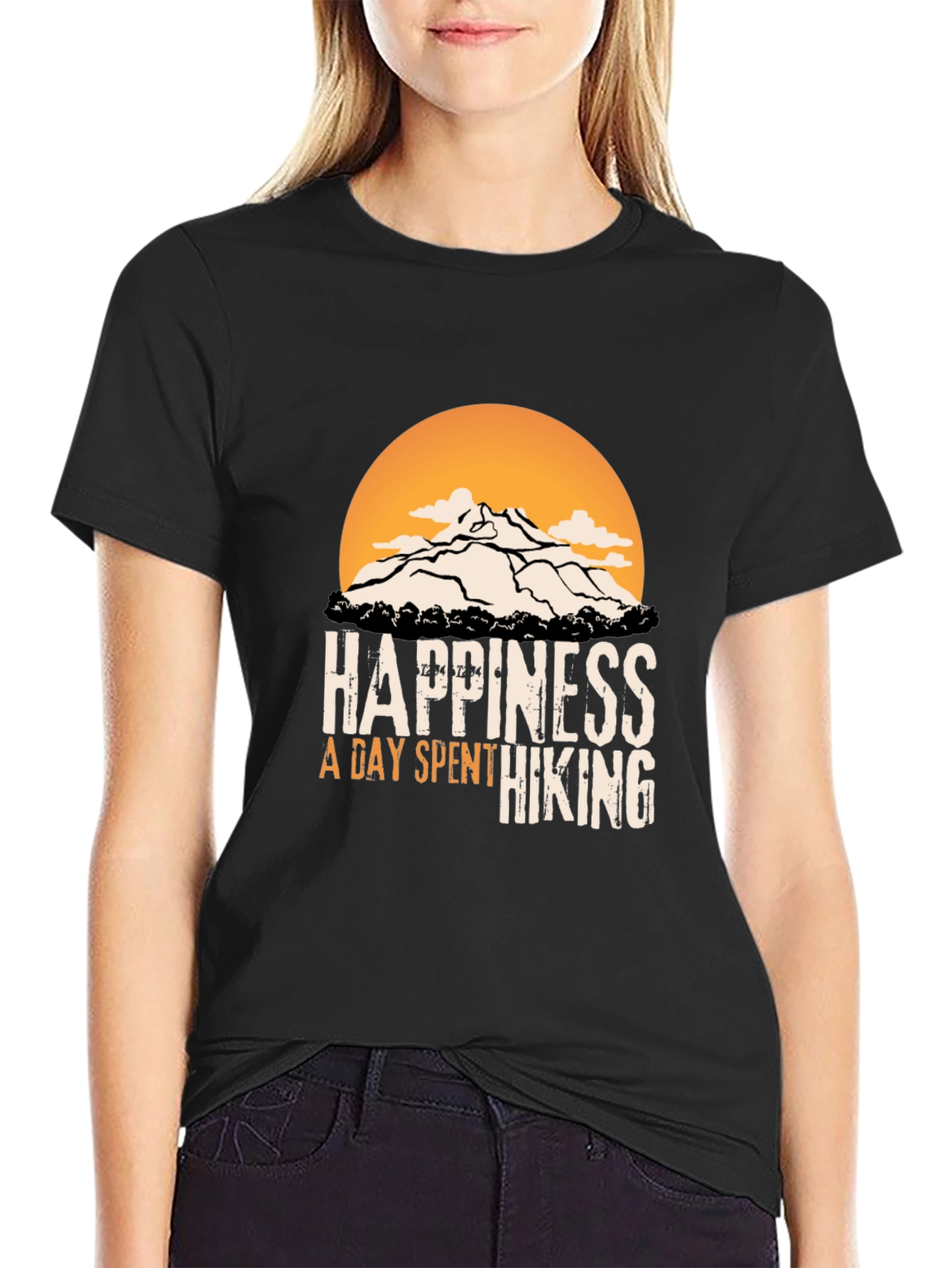Hiking Adventure T-Shirt - Happiness Is Hiking Design