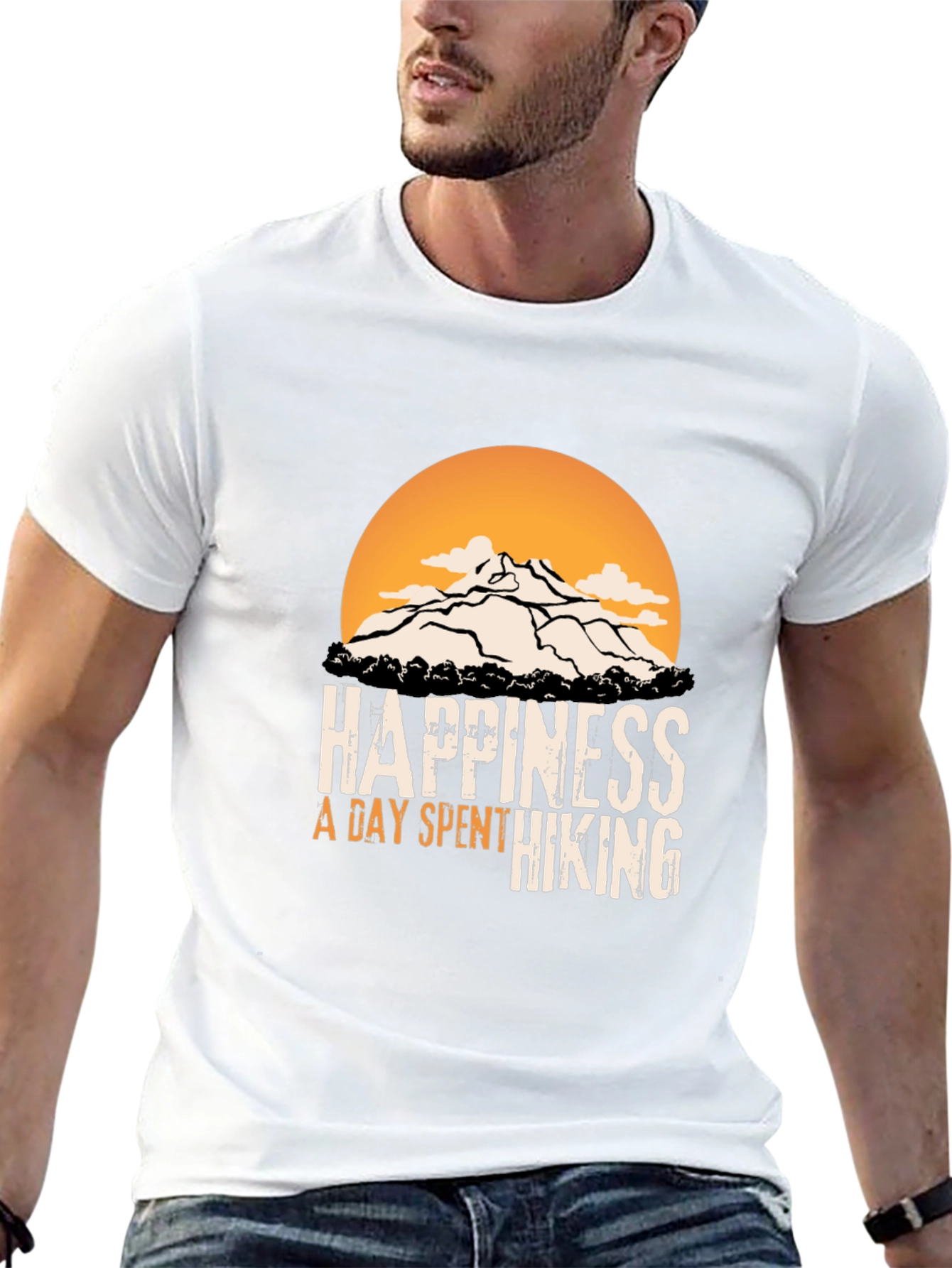Hiking Adventure T-Shirt - Happiness Is Hiking Design