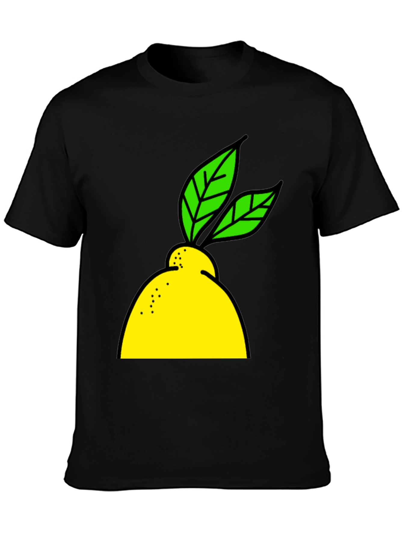 Lemon Graphic Black T-Shirt - Fresh Style