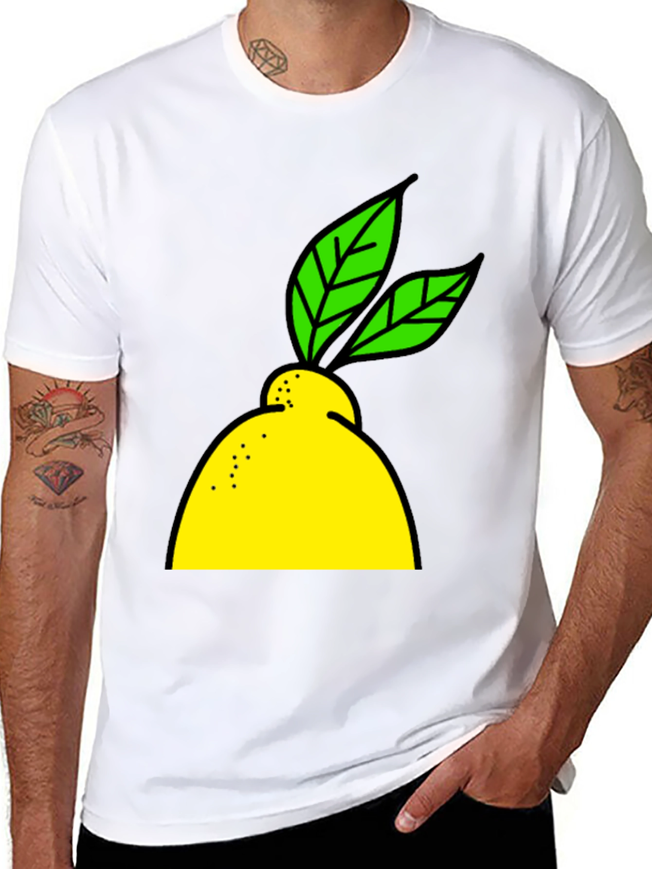 Lemon Graphic Black T-Shirt - Fresh Style