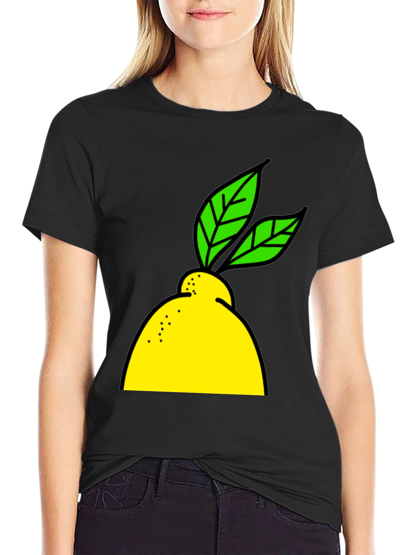 Lemon Graphic Black T-Shirt - Fresh Style