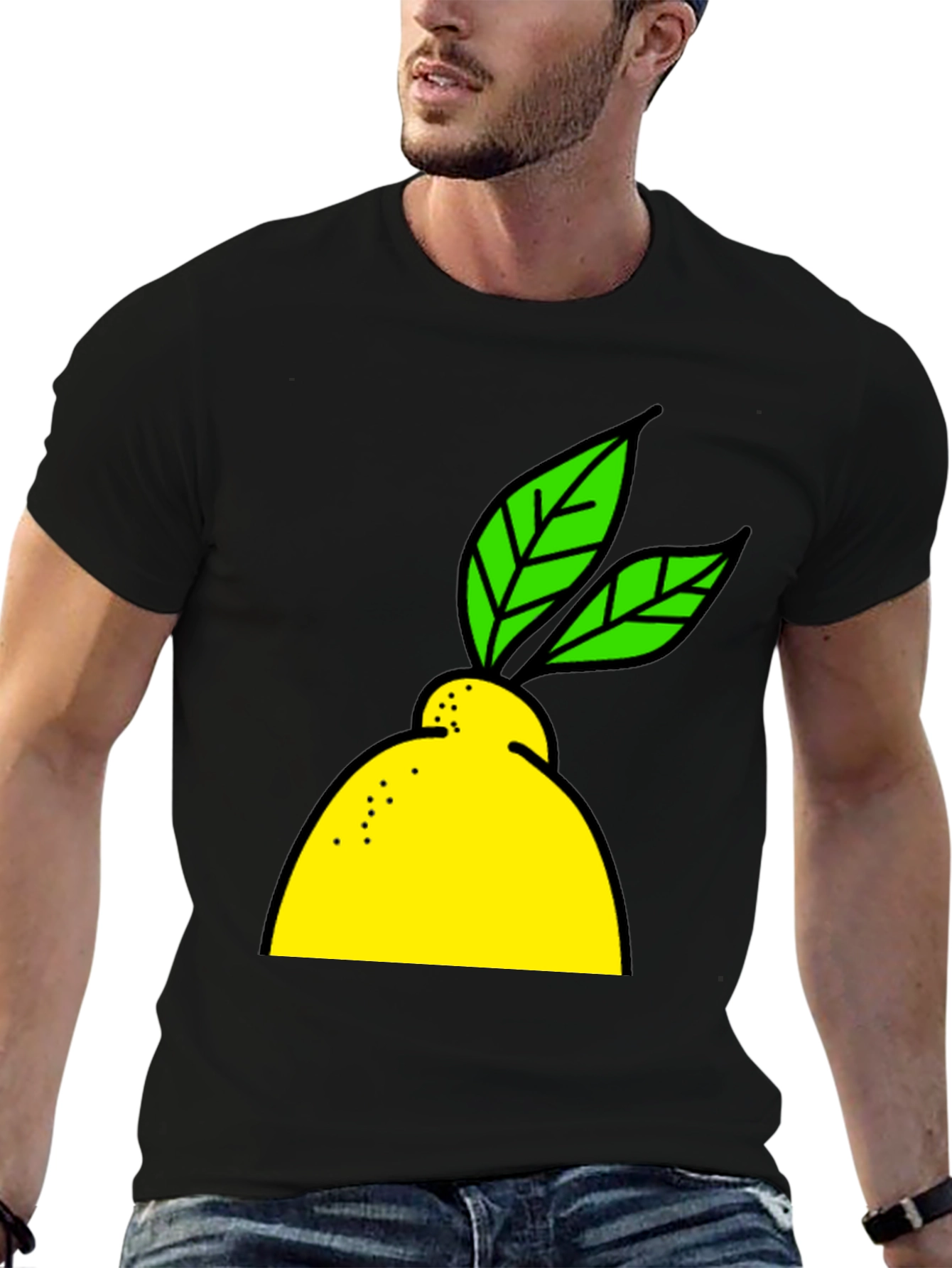 Lemon Graphic Black T-Shirt - Fresh Style