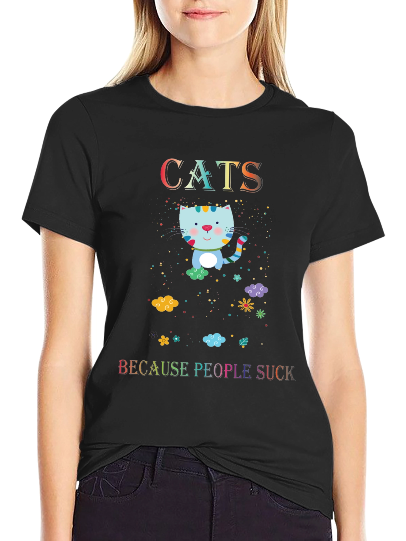 Cats Because People Suck T-Shirt