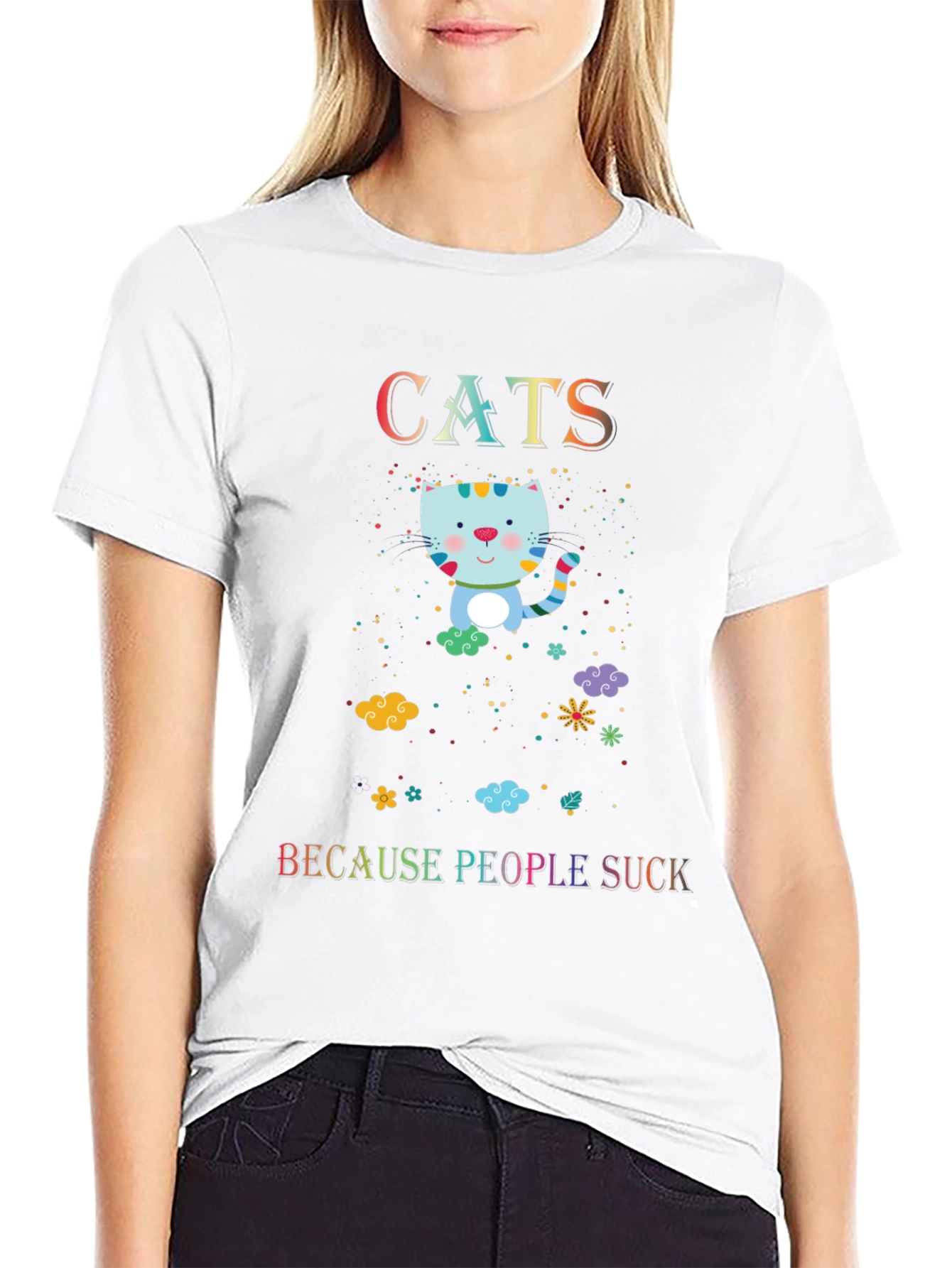 Cats Because People Suck T-Shirt