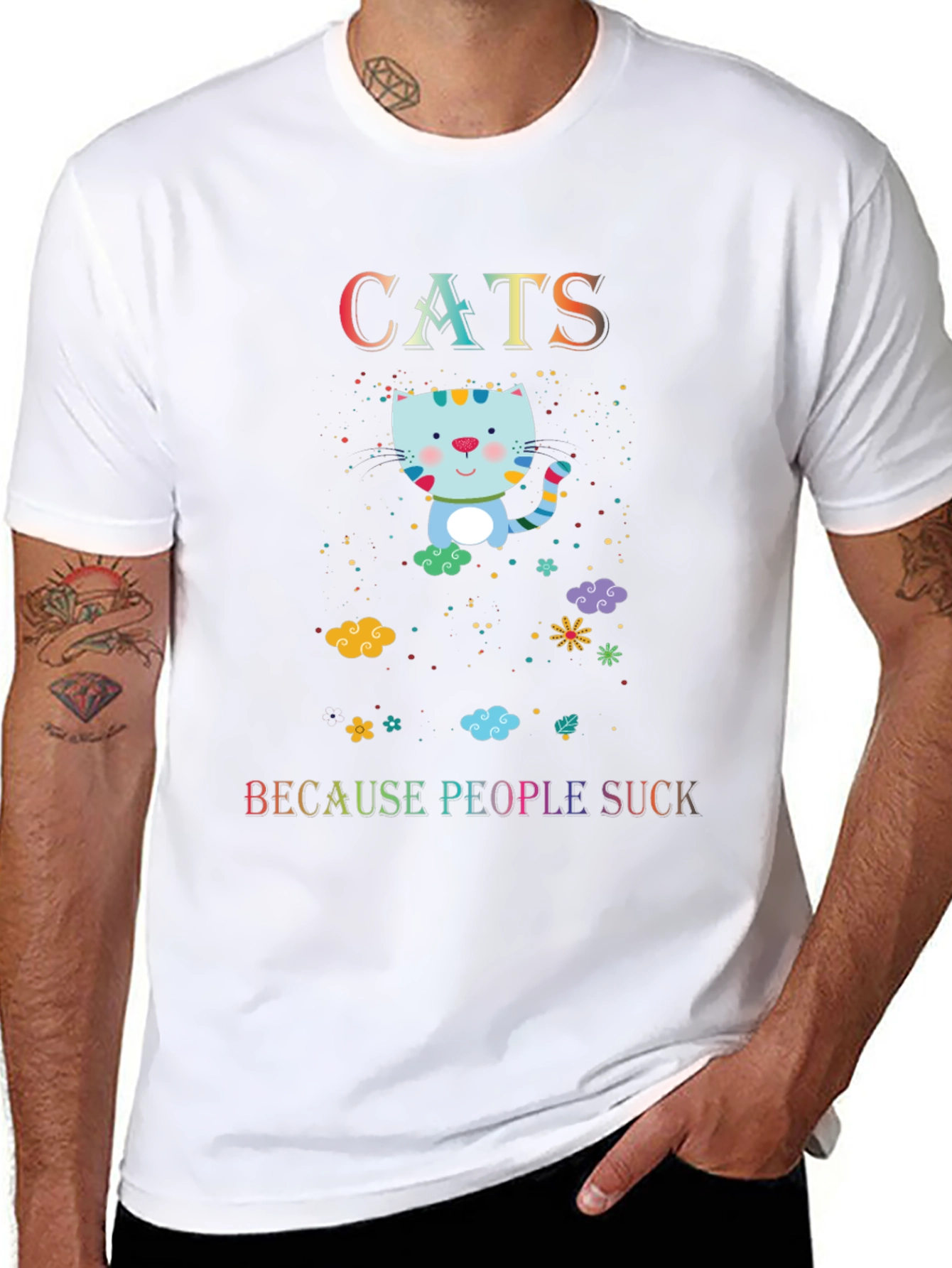 Cats Because People Suck T-Shirt