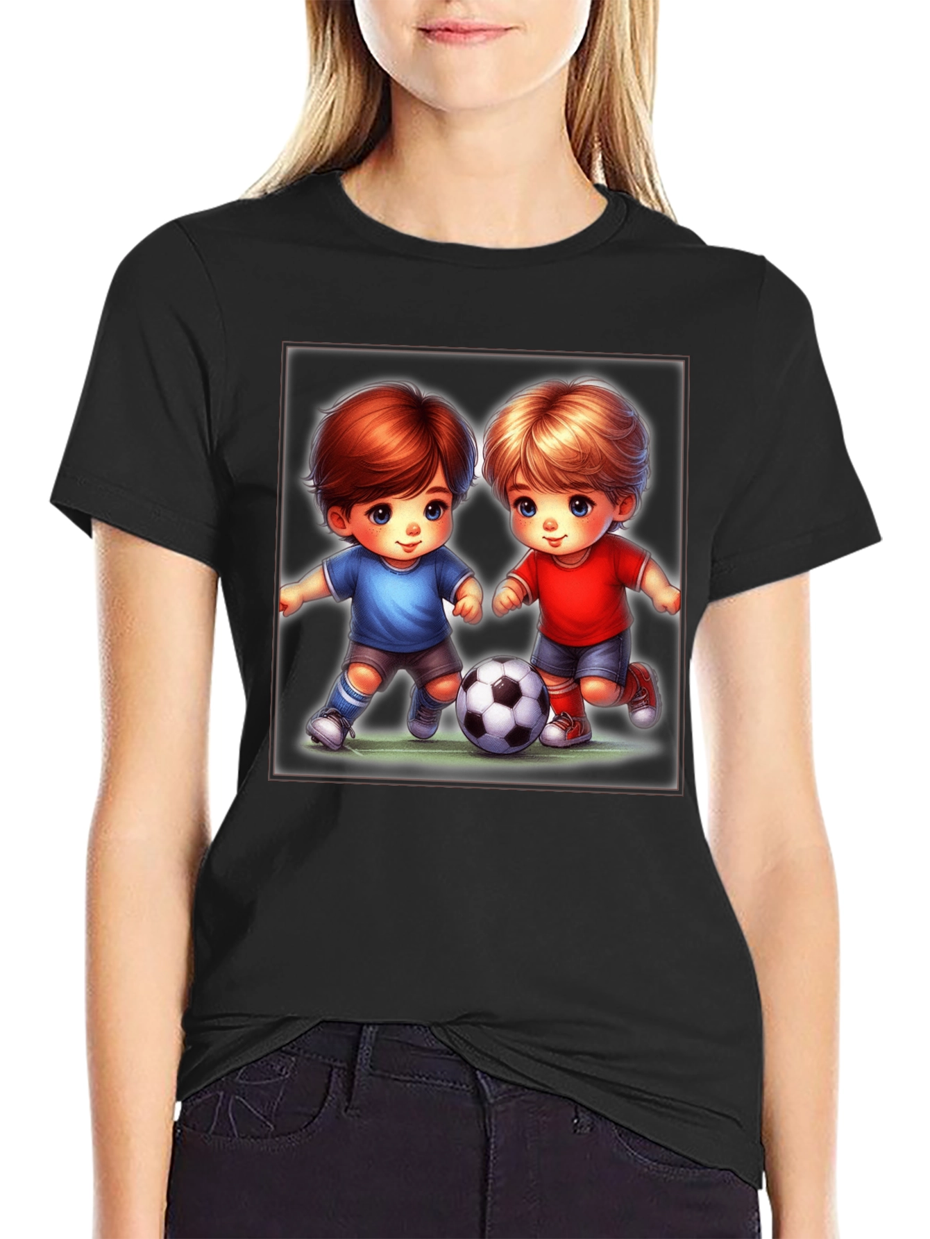 Cartoon Soccer Kids T-Shirt