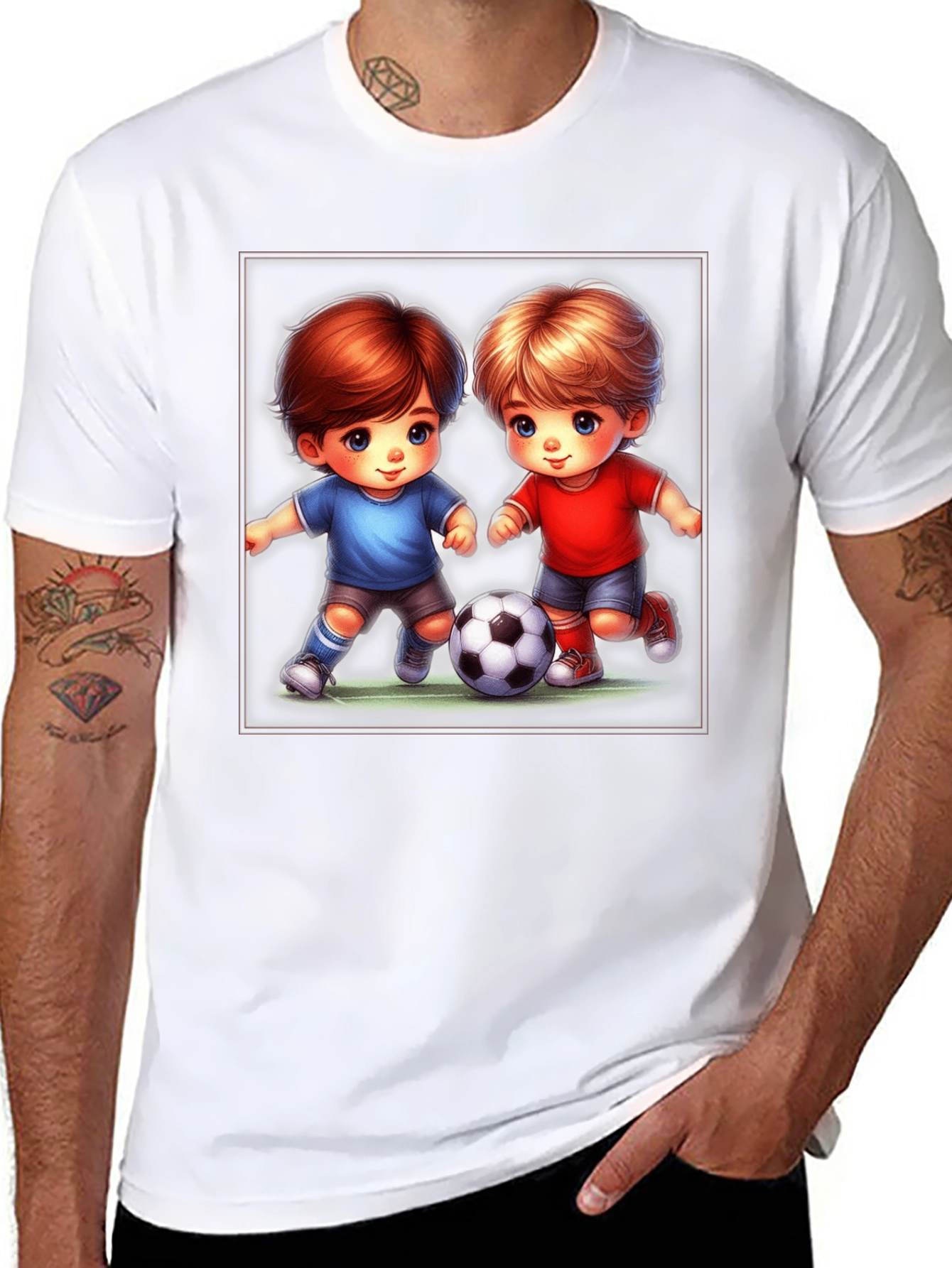 Cartoon Soccer Kids T-Shirt