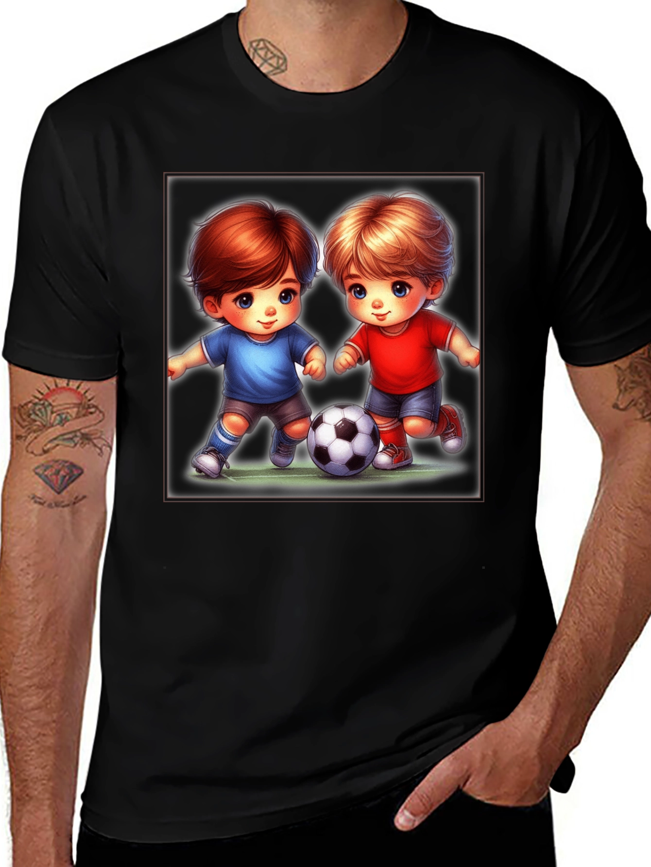 Cartoon Soccer Kids T-Shirt