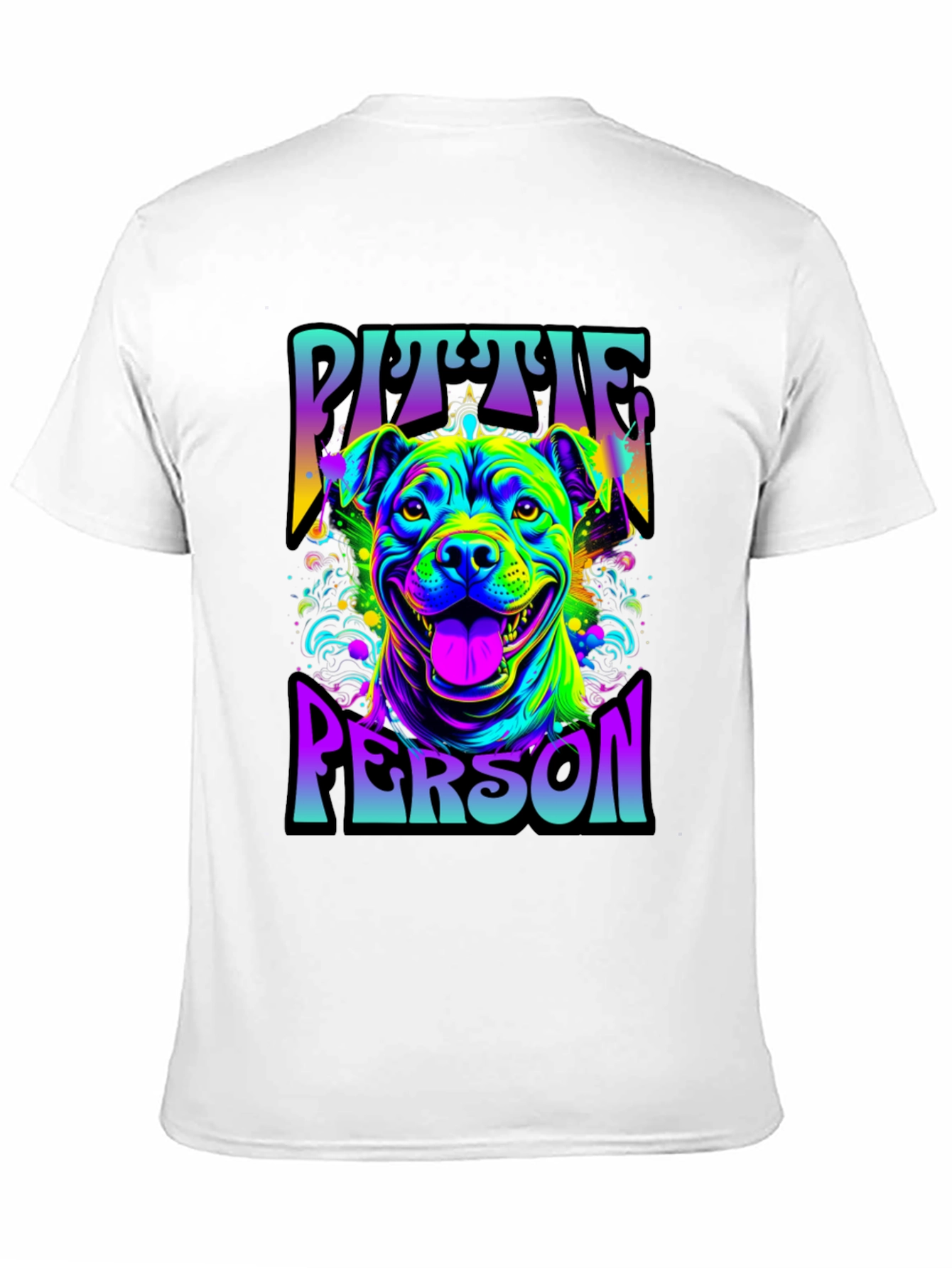 Vibrant Pit Bull Person Graphic T-Shirt