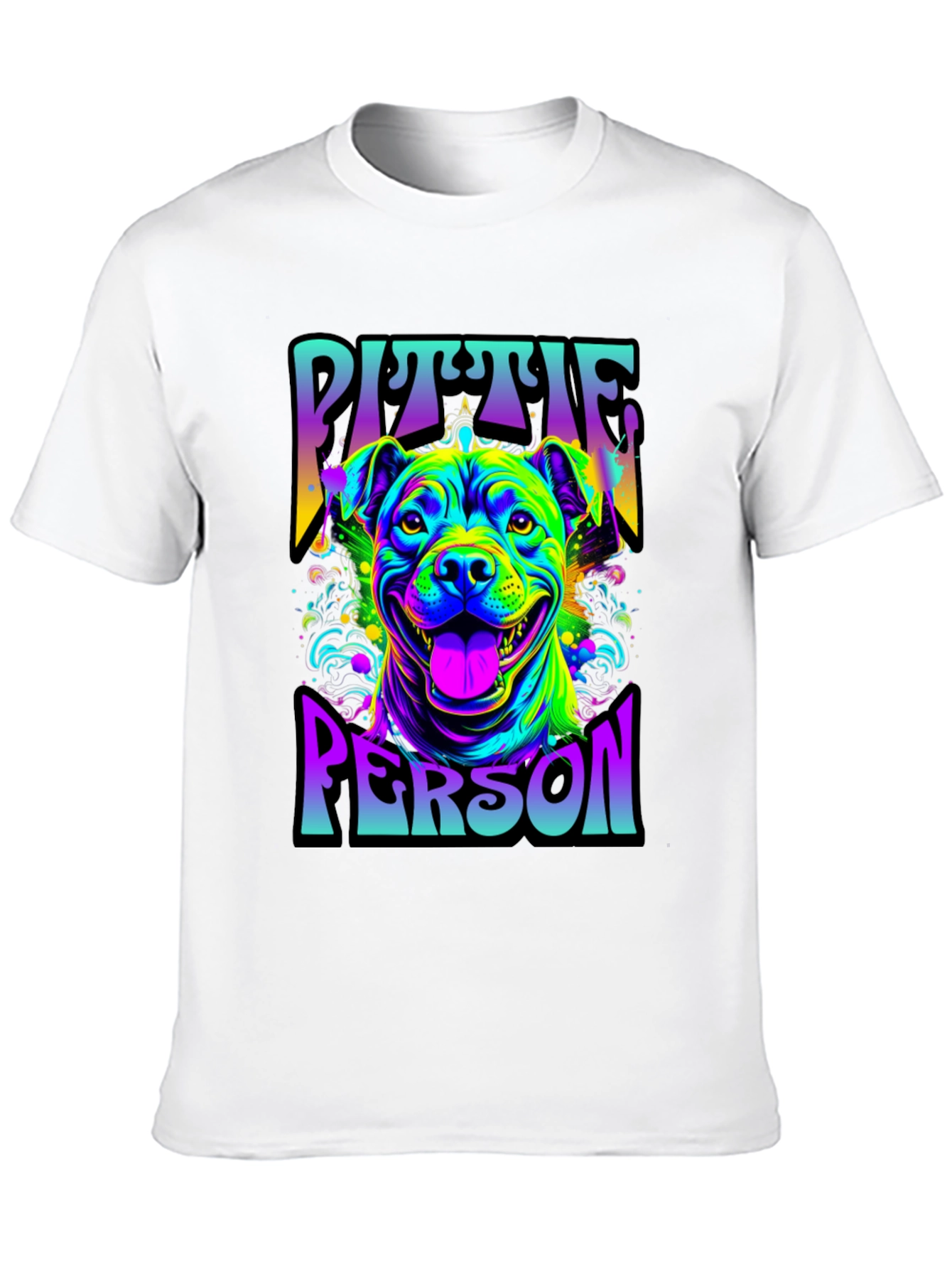 Vibrant Pit Bull Person Graphic T-Shirt