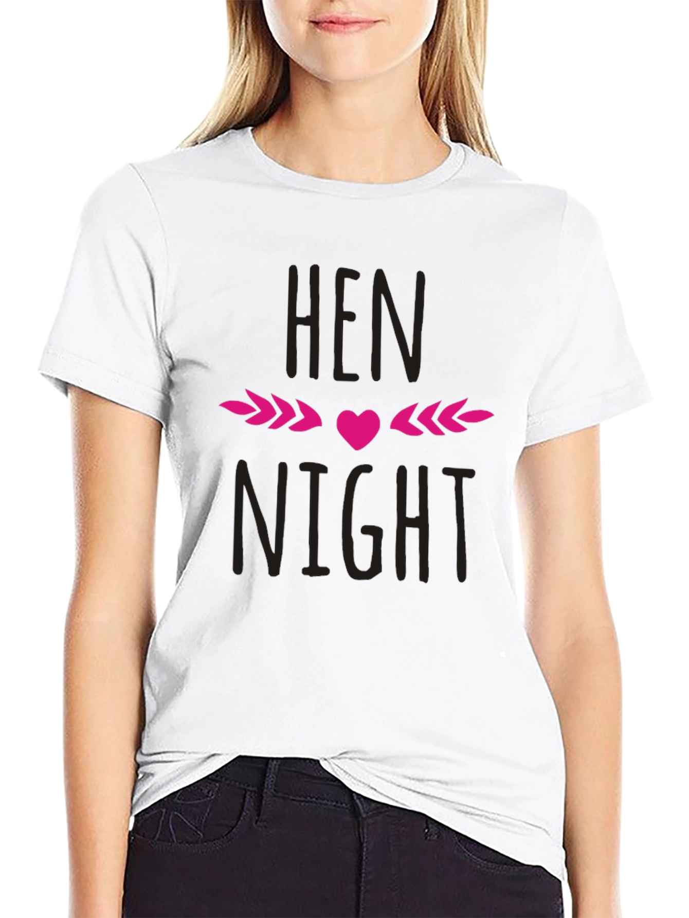 Hen Night T-Shirt - Black Crew Neck Party Tee
