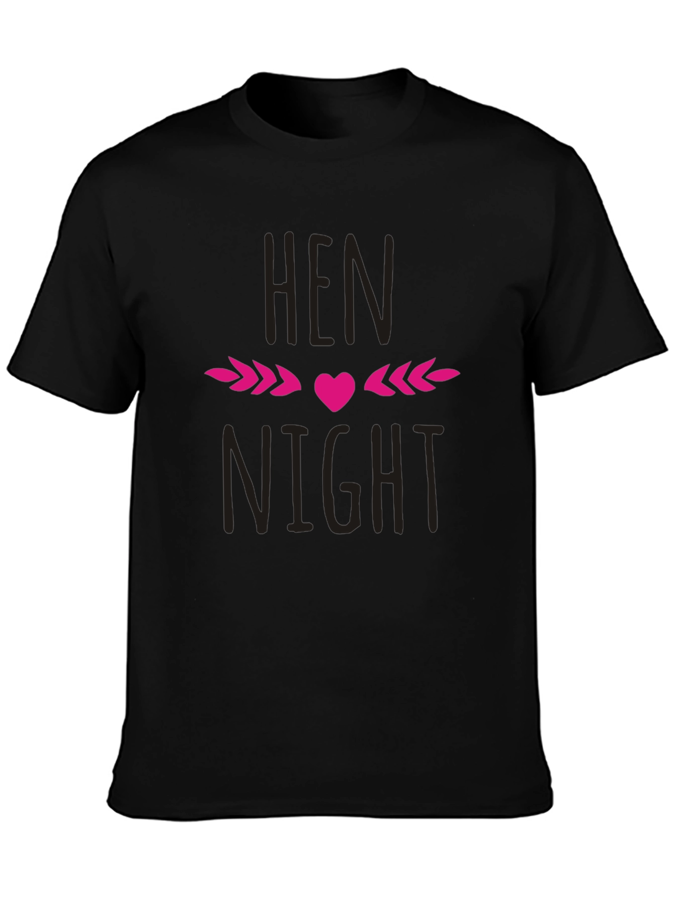Hen Night T-Shirt - Black Crew Neck Party Tee