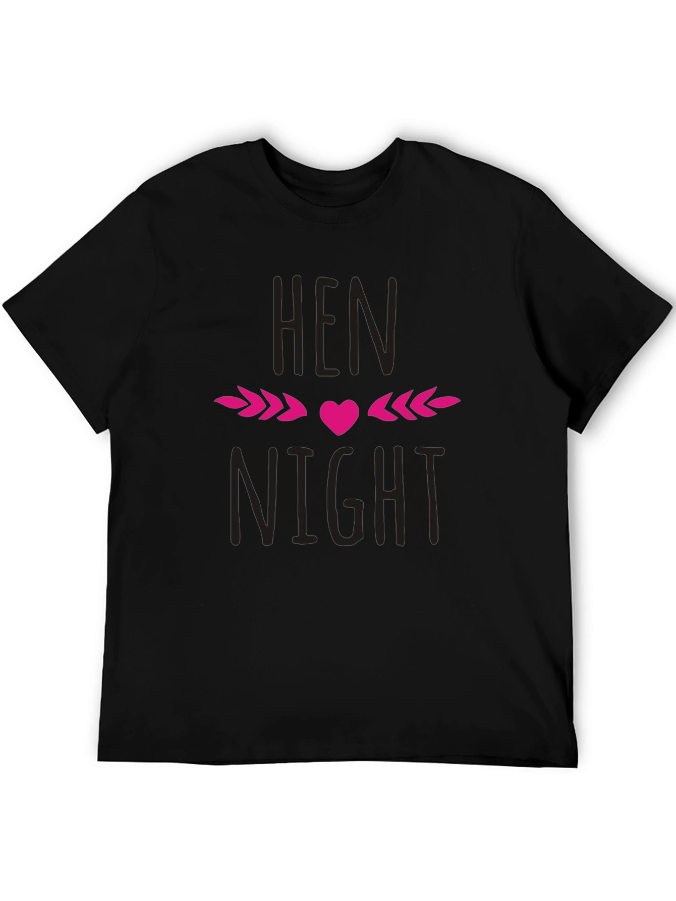 Hen Night T-Shirt - Black Crew Neck Party Tee