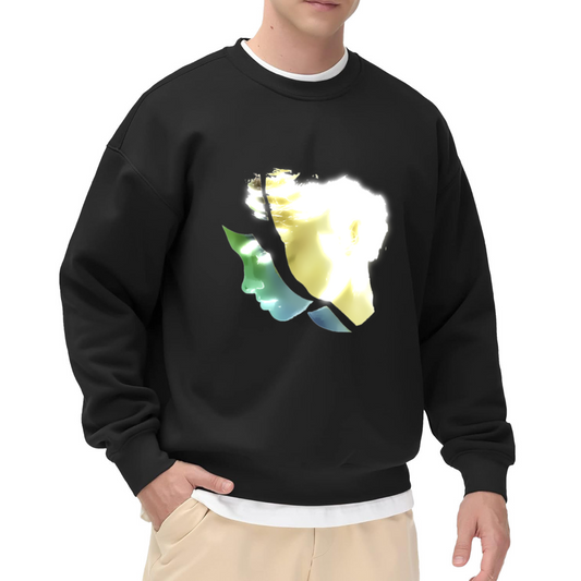 Abstract Human Profile Art Graphic ԲÁìÎÀÒÂ - Unique Design Pullover Sweatshirt