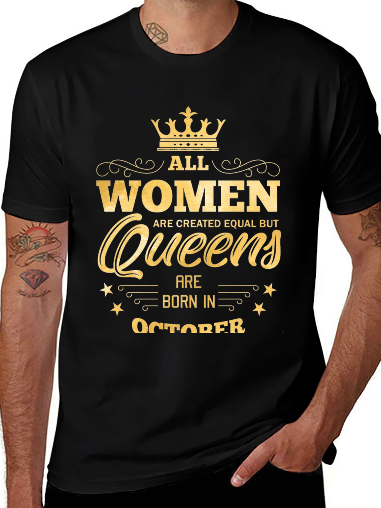 Queens Born in October - Graphic T-Shirt