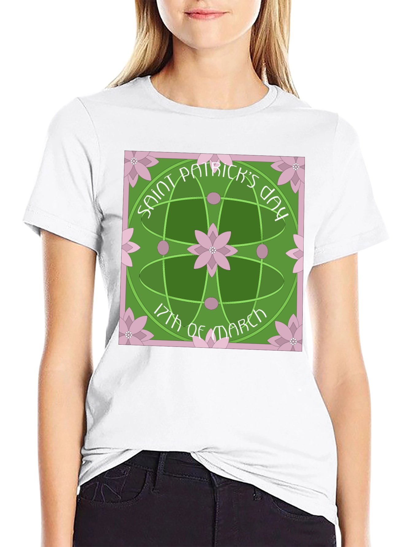 Saint Patricks Day Lotus Flower T-Shirt