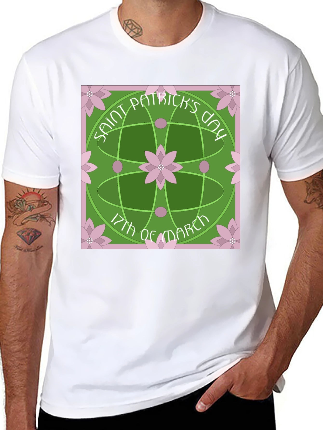 Saint Patricks Day Lotus Flower T-Shirt