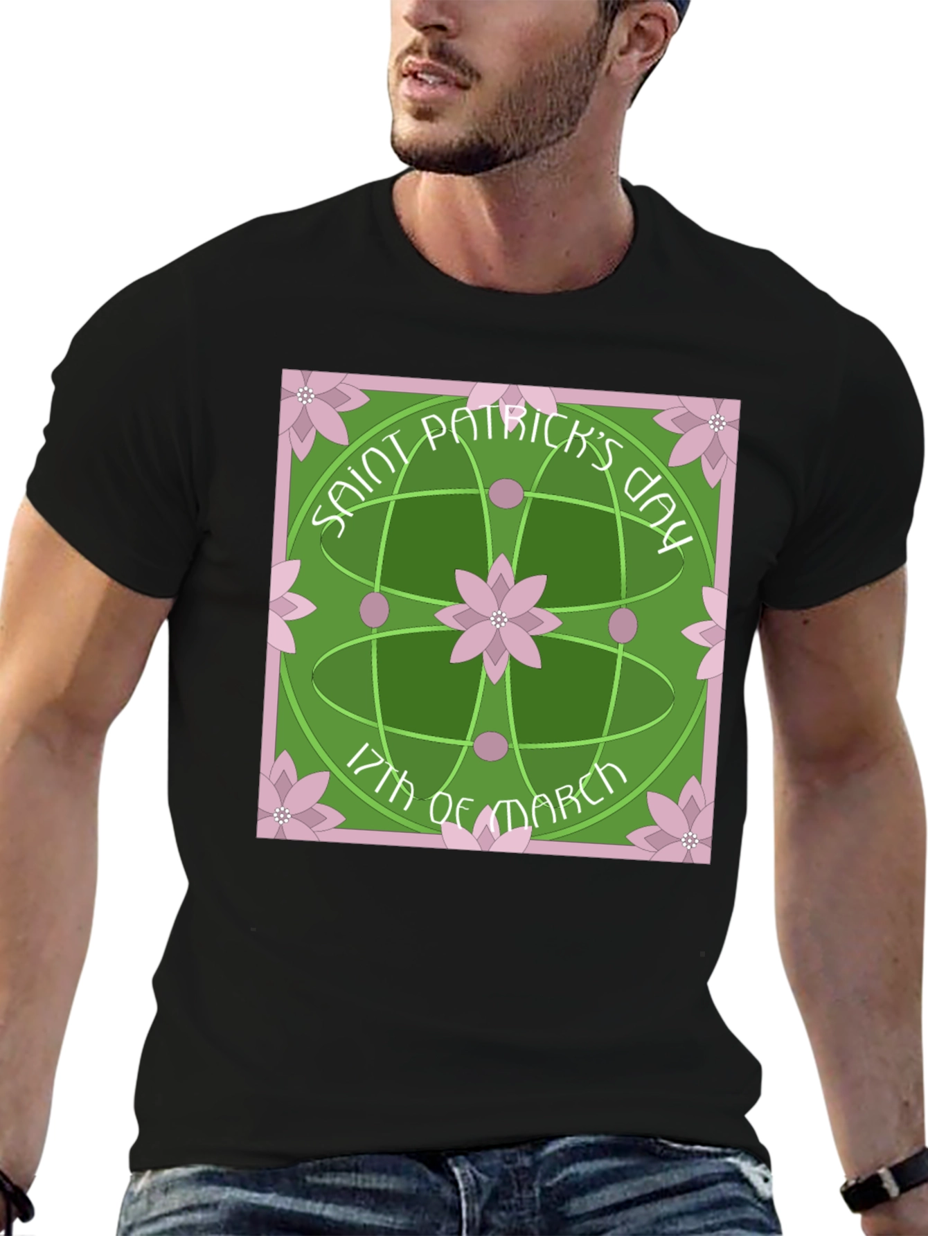 Saint Patricks Day Lotus Flower T-Shirt