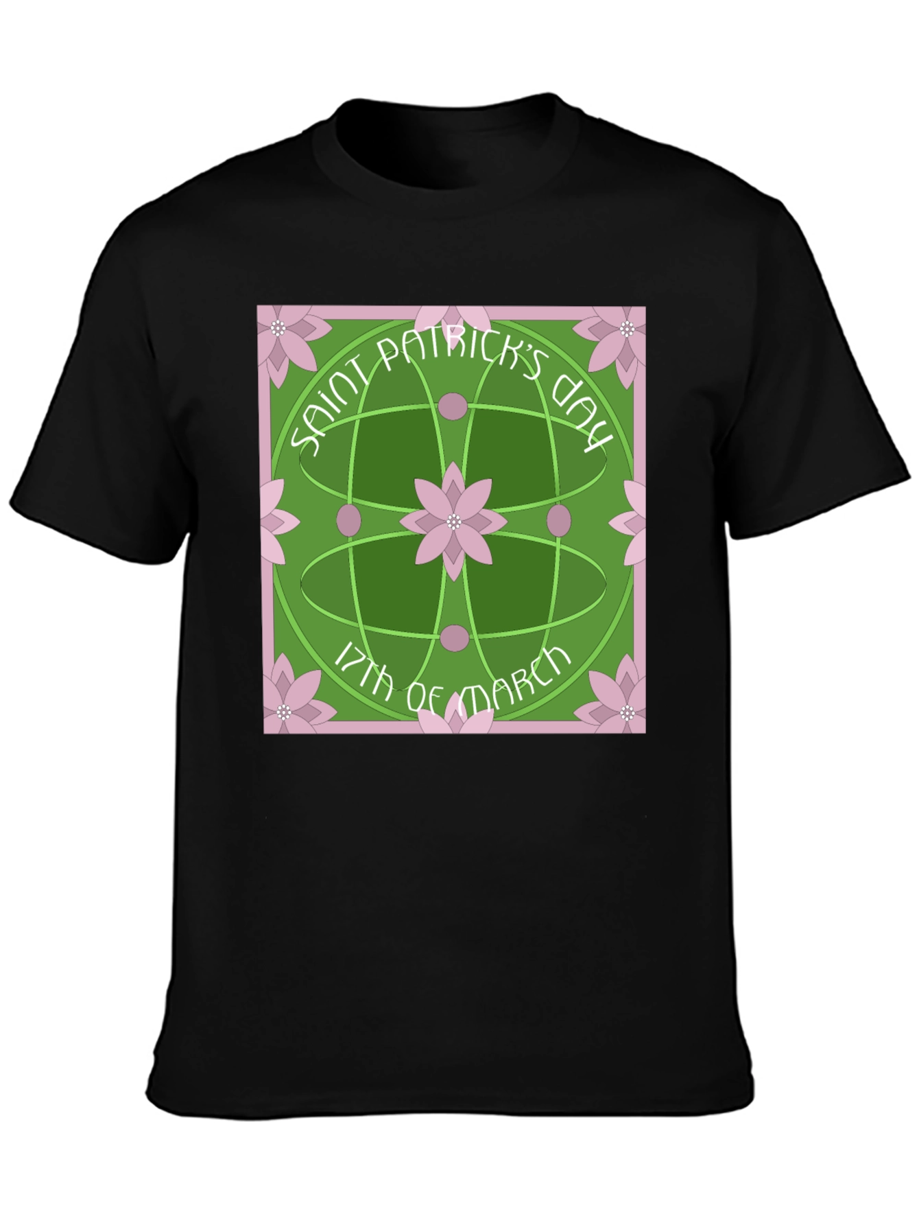 Saint Patricks Day Lotus Flower T-Shirt
