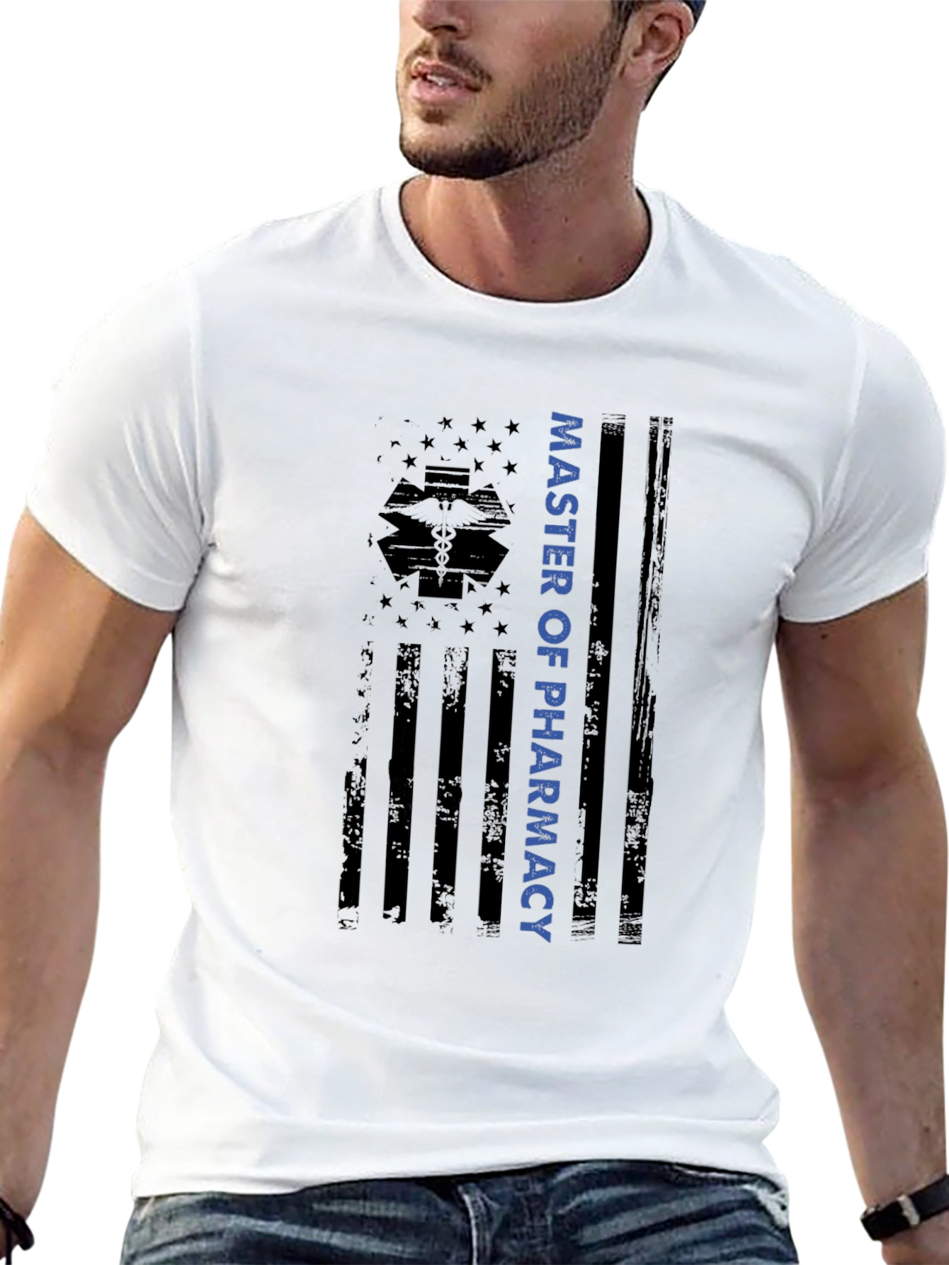 Master of Pharmacy American Flag Graphic Tee