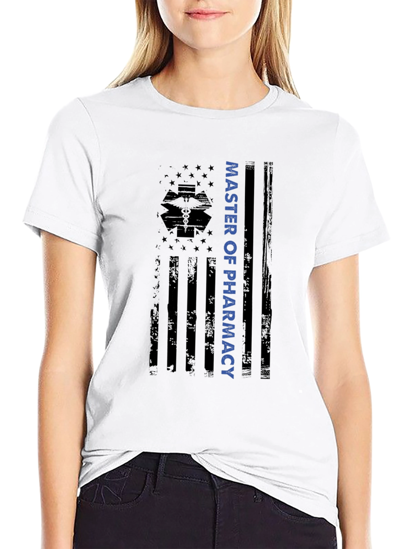 Master of Pharmacy American Flag Graphic Tee